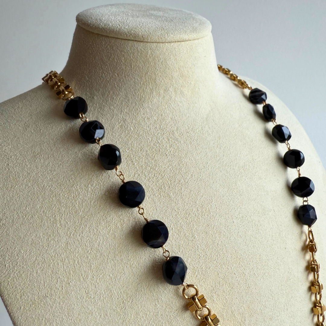 The McMillan Necklace | Black Tourmaline + Gemstone