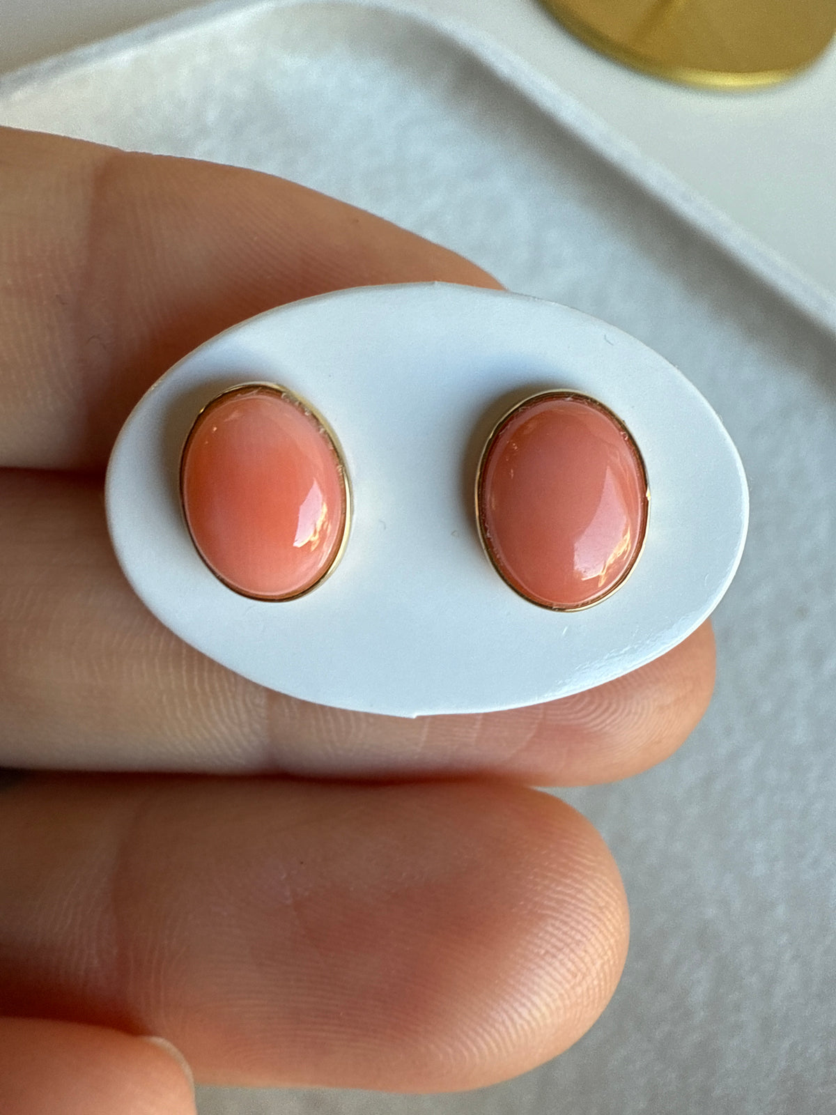 Petite Coral Studs