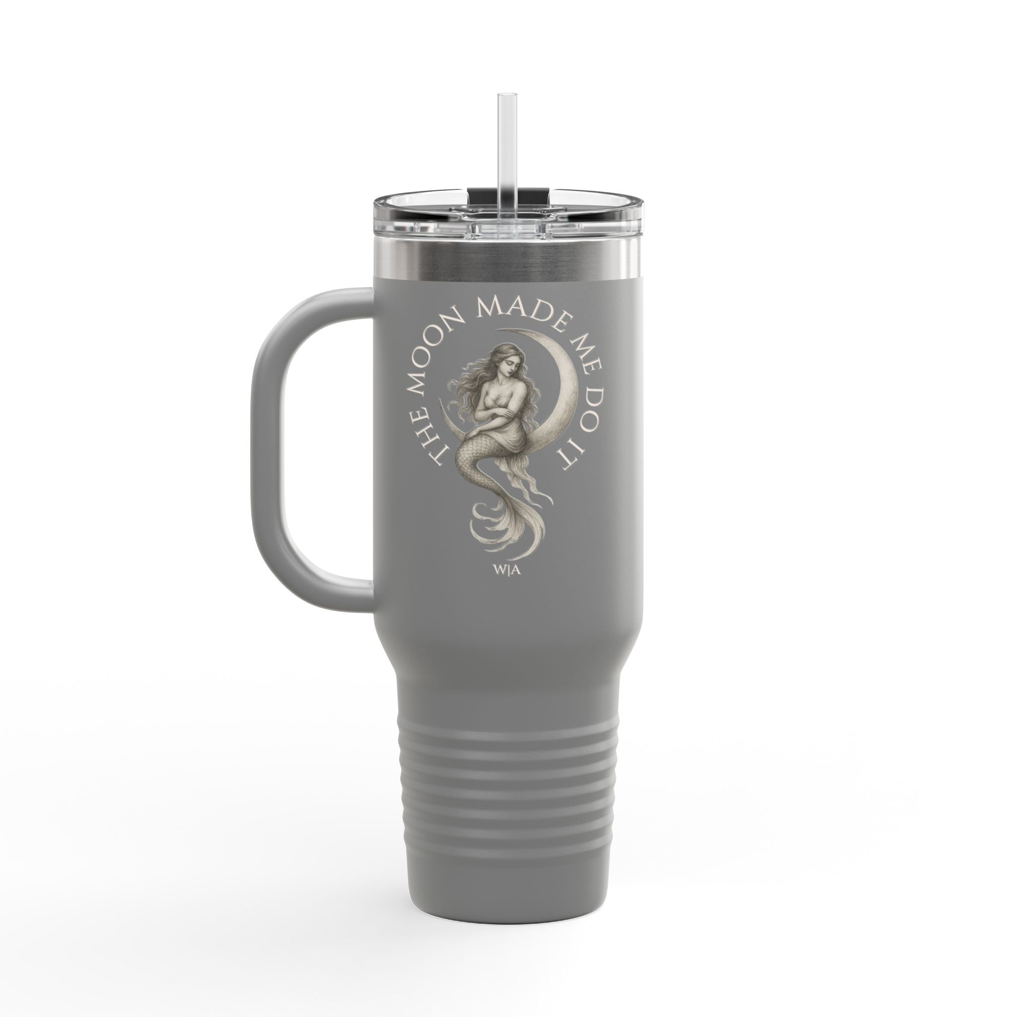 The Moon Made Me Do it Mermaid | 40oz Stainless Steel Tumbler | Eco-Friendly Coffee Cup for Home & Travel