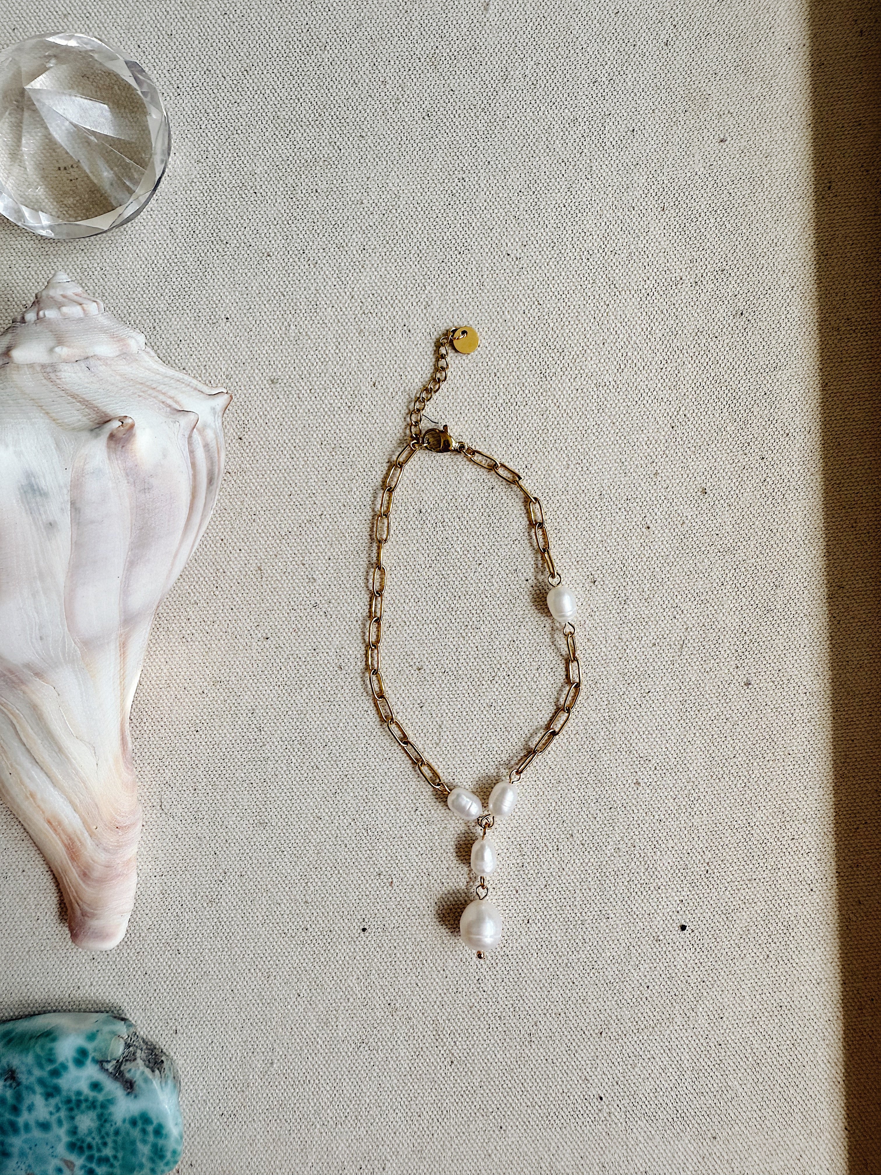 The Calypso Anklet | Freshwater Pearls