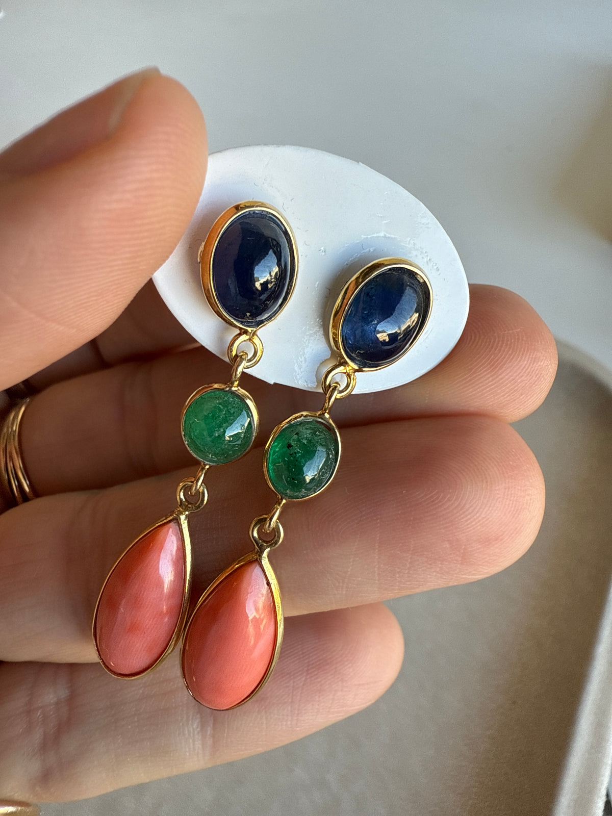 Coral + Sapphire + Emerald