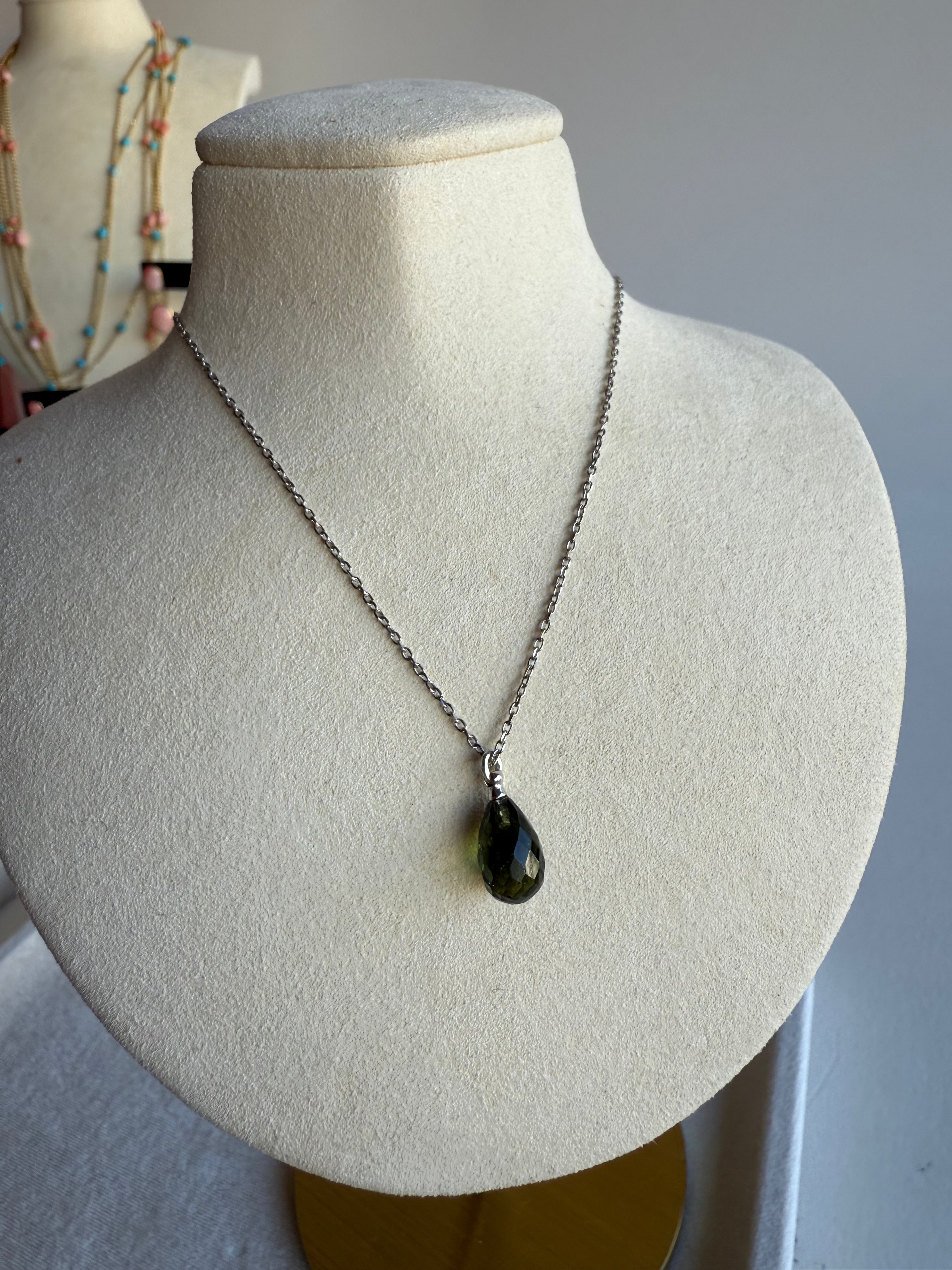 Faceted Moldavite 925b