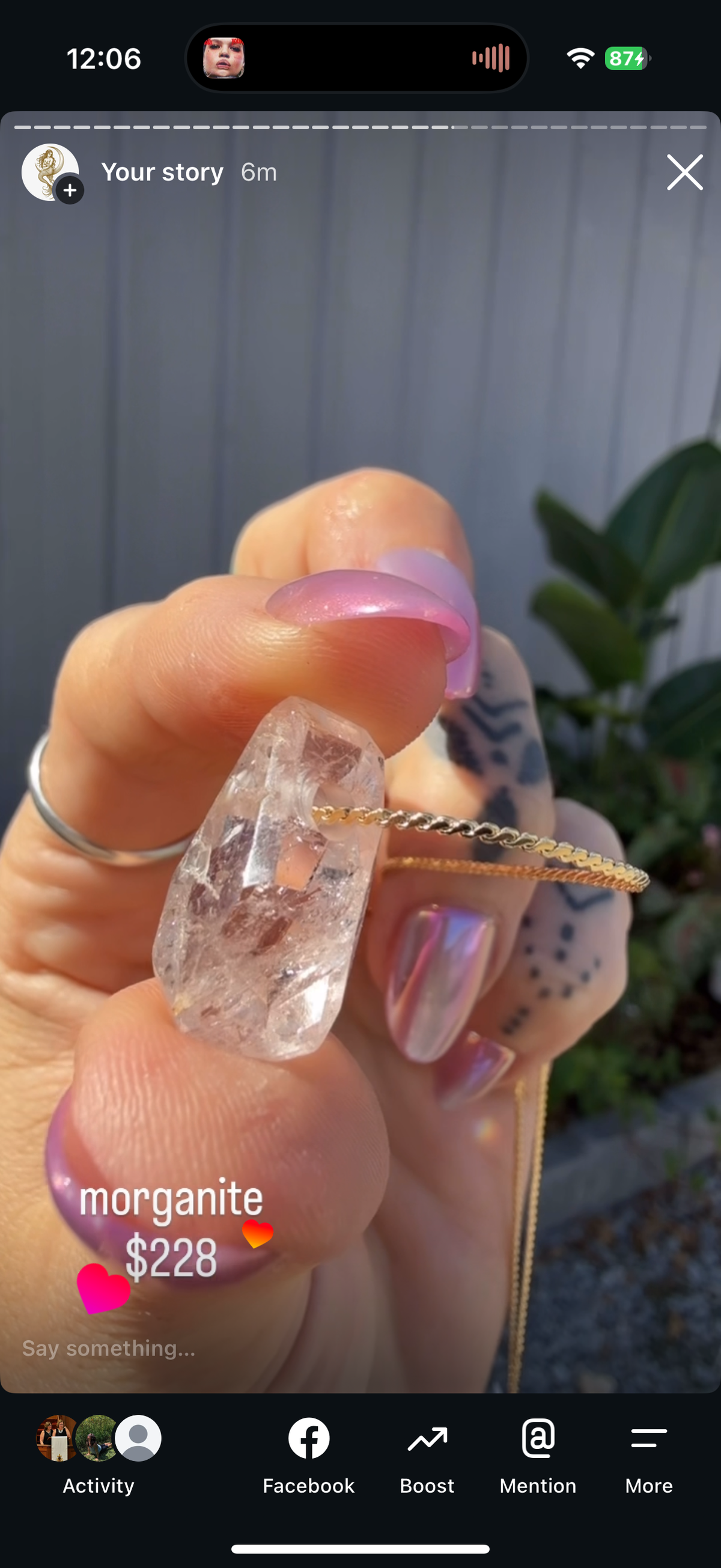 Morganite 20in