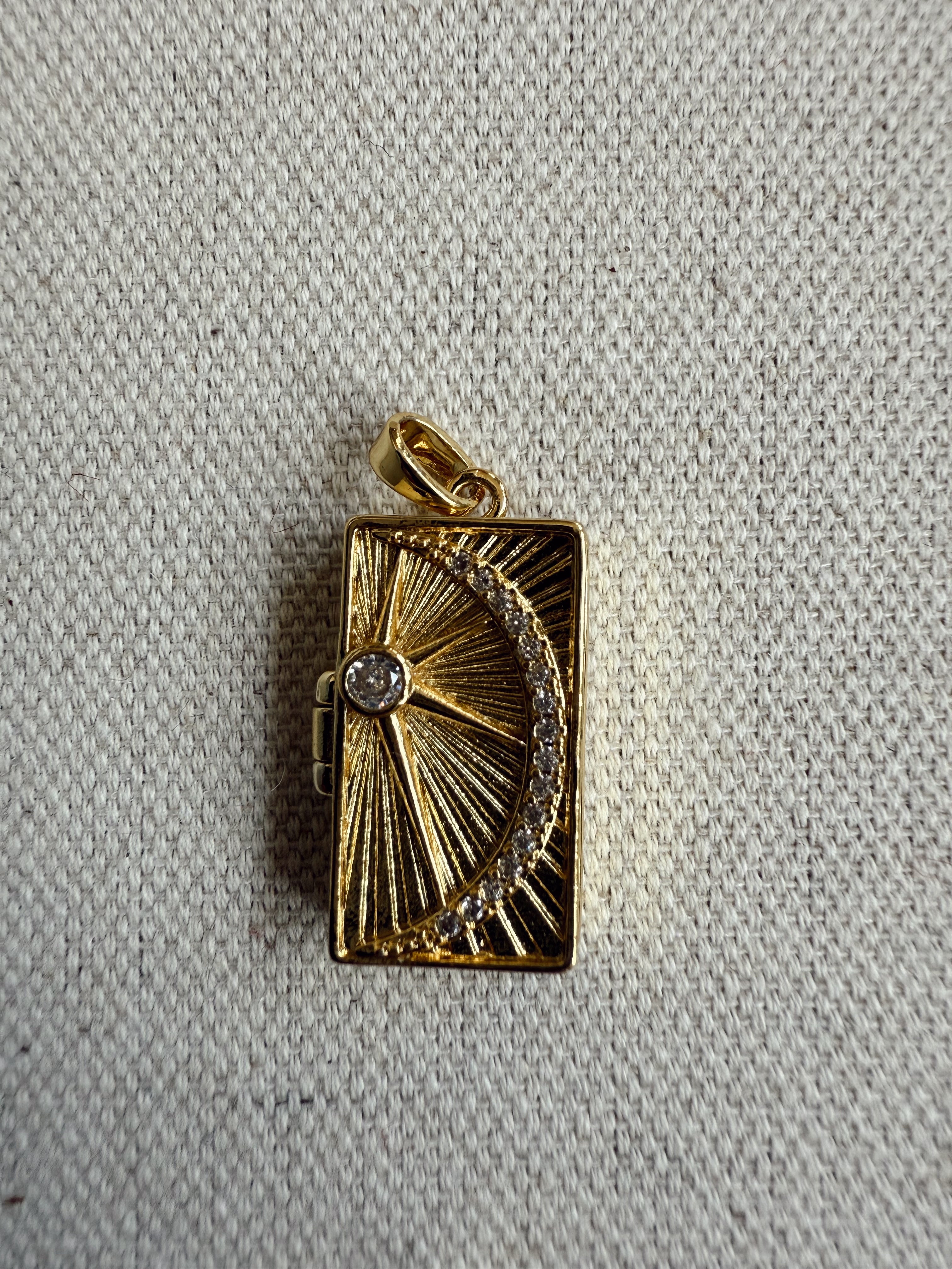 Gold Plated Charm Locket – Sol or Luna