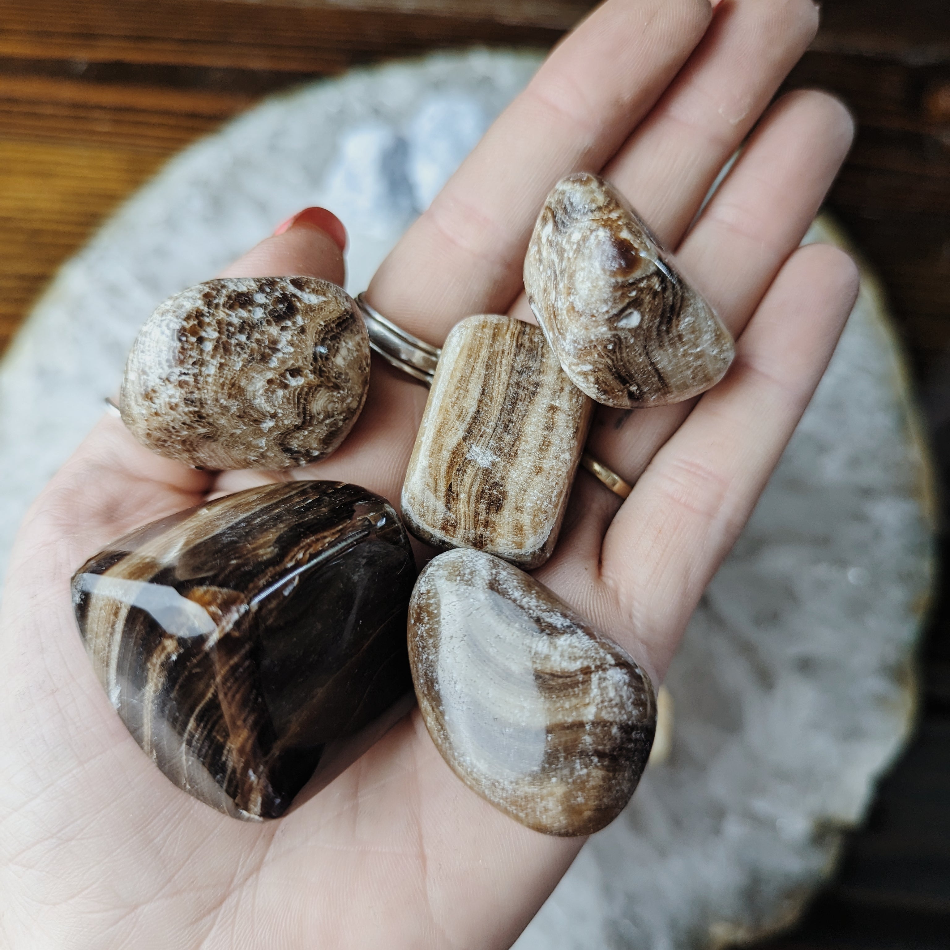 Intuitively Chosen Calcite Tumble 1 lb. Bag Wild Alabaster