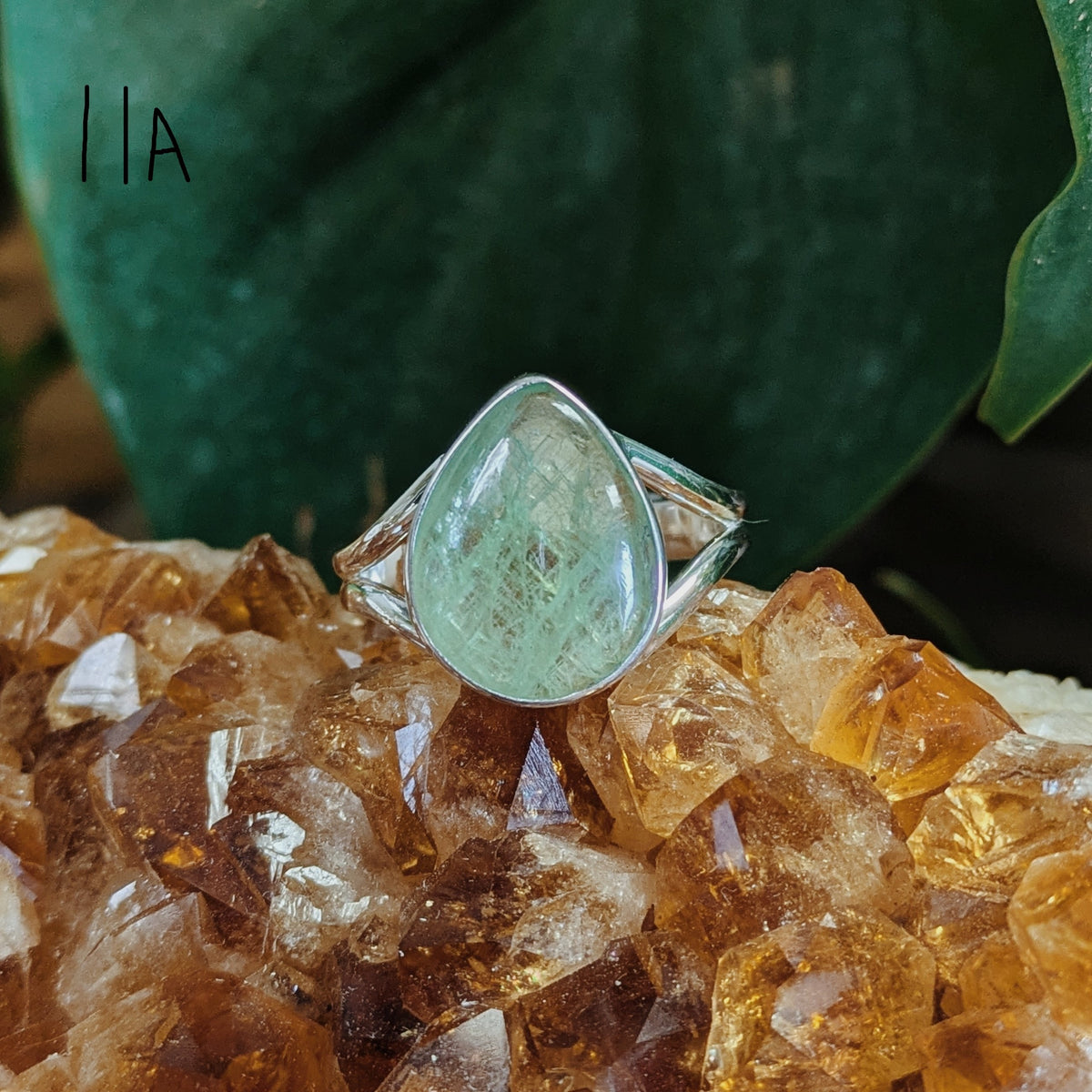 Mint Green Kyanite Ring | Sterling Silver Wild Alabaster