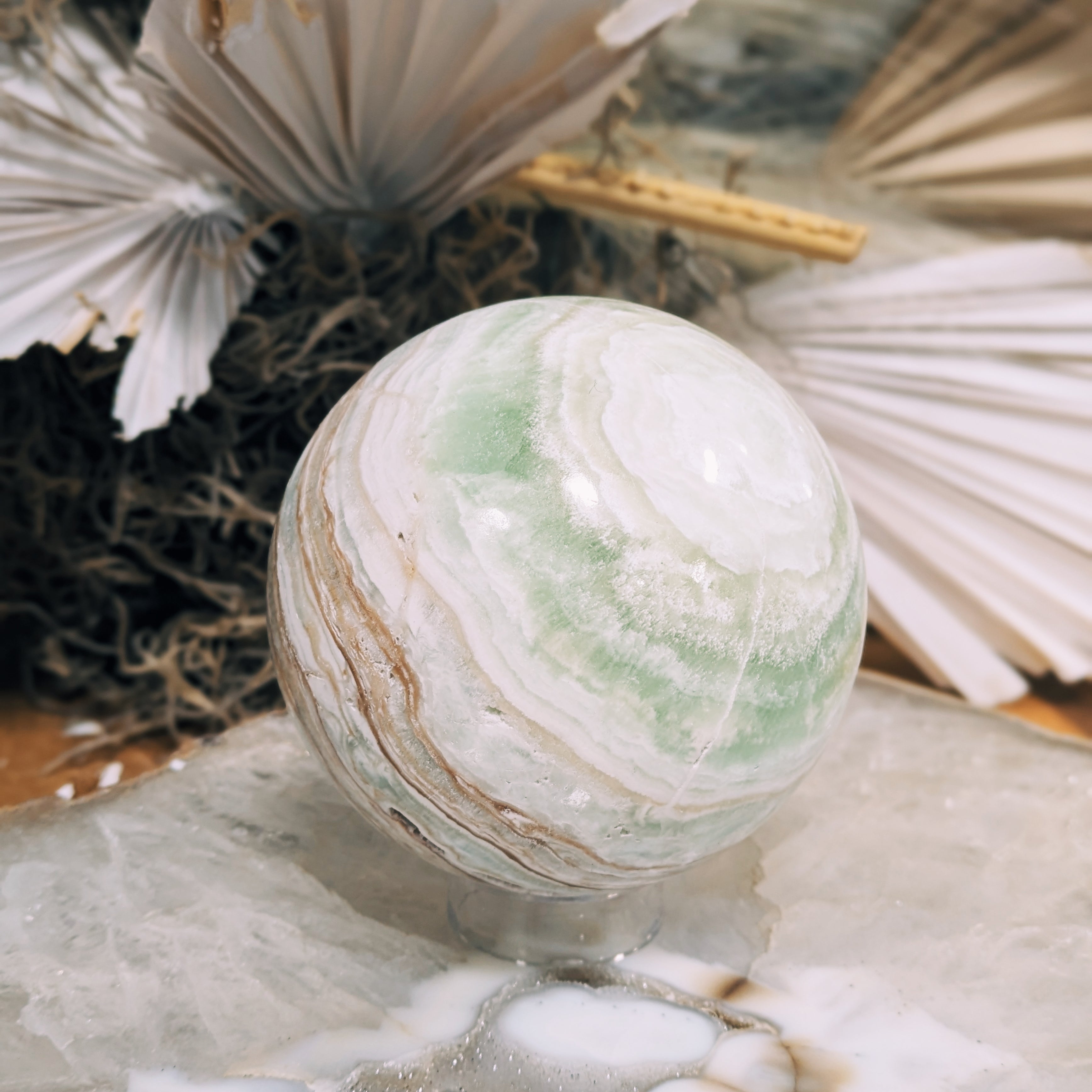 Caribbean Calcite Sphere Wild Alabaster