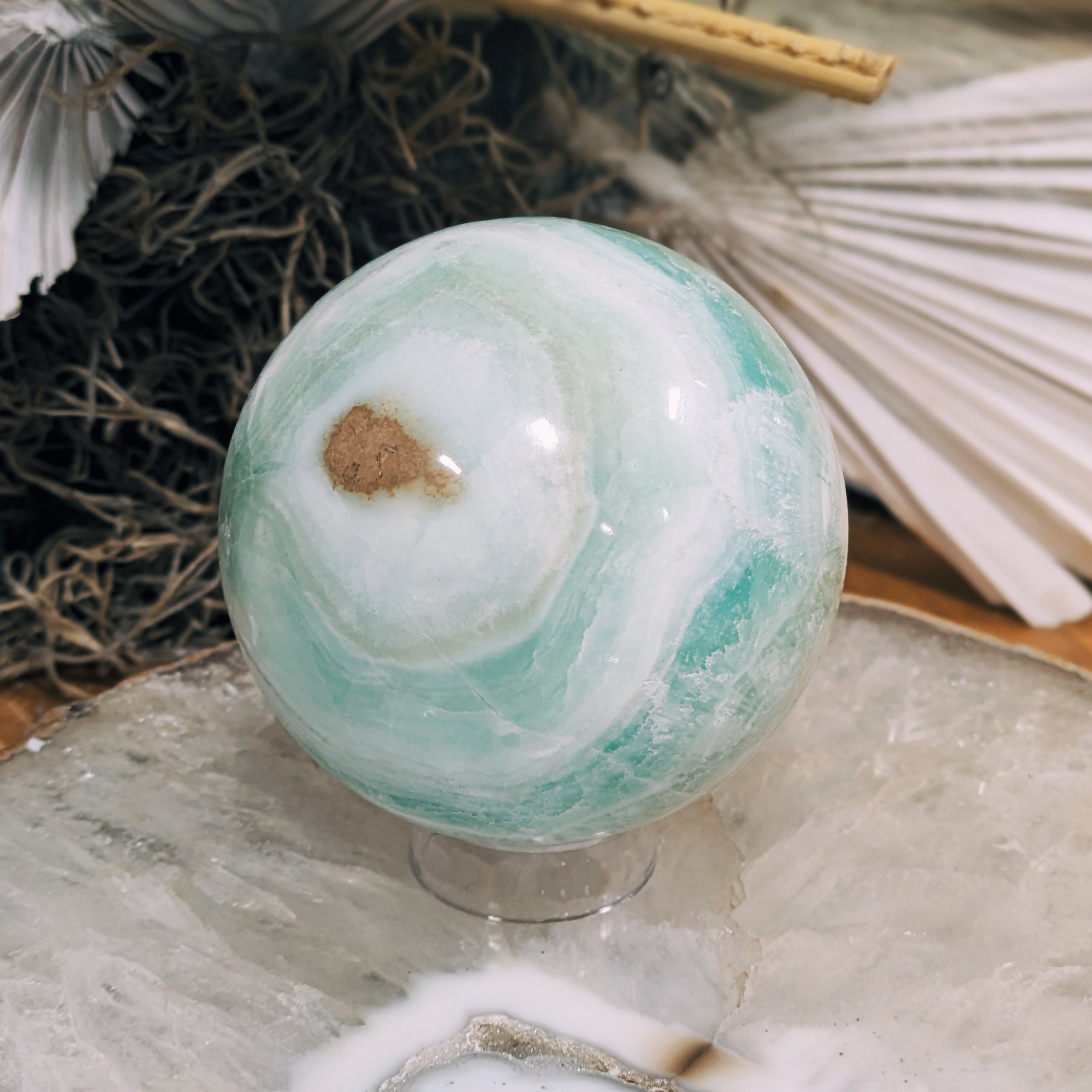 Caribbean Calcite Sphere Wild Alabaster