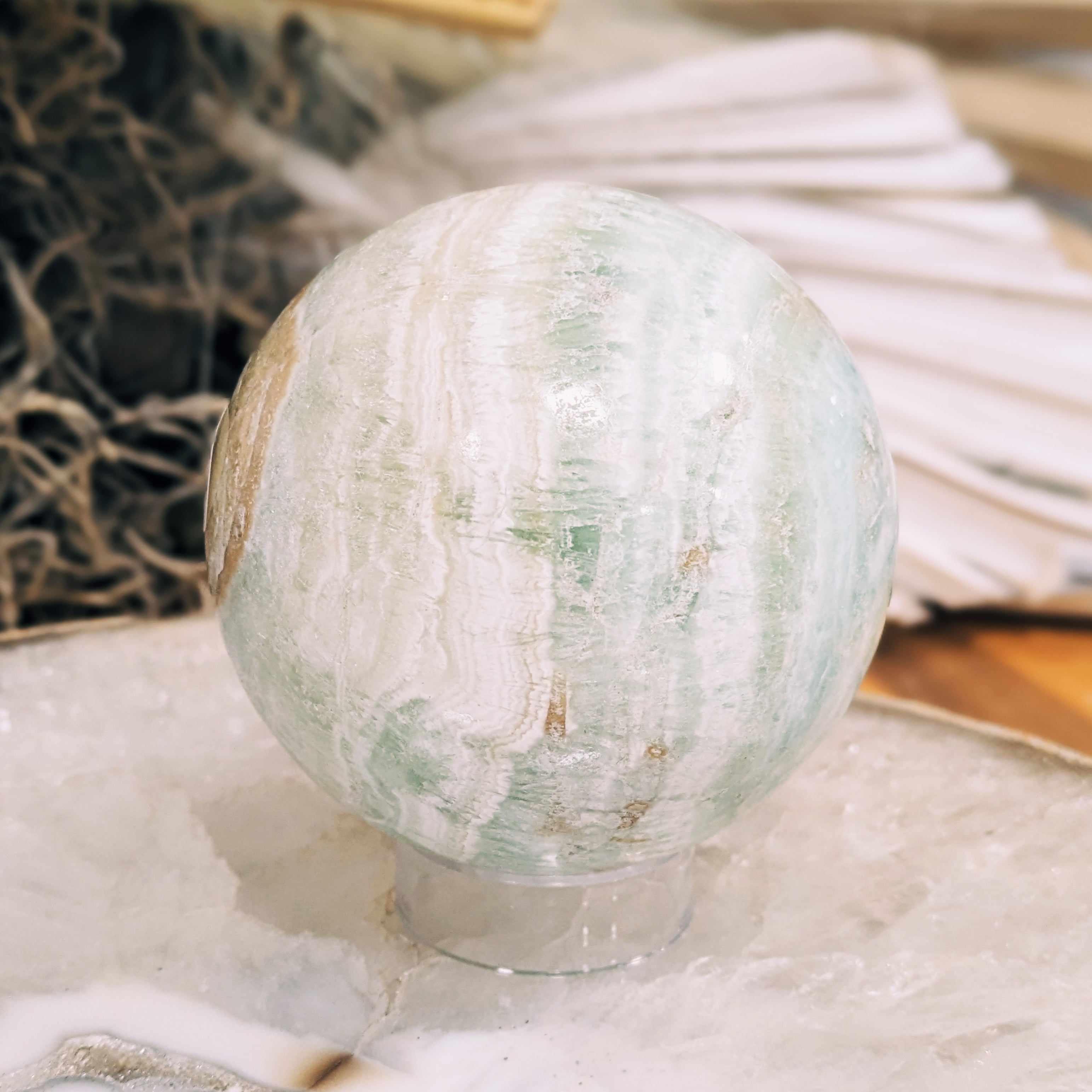 Caribbean Calcite Sphere Wild Alabaster