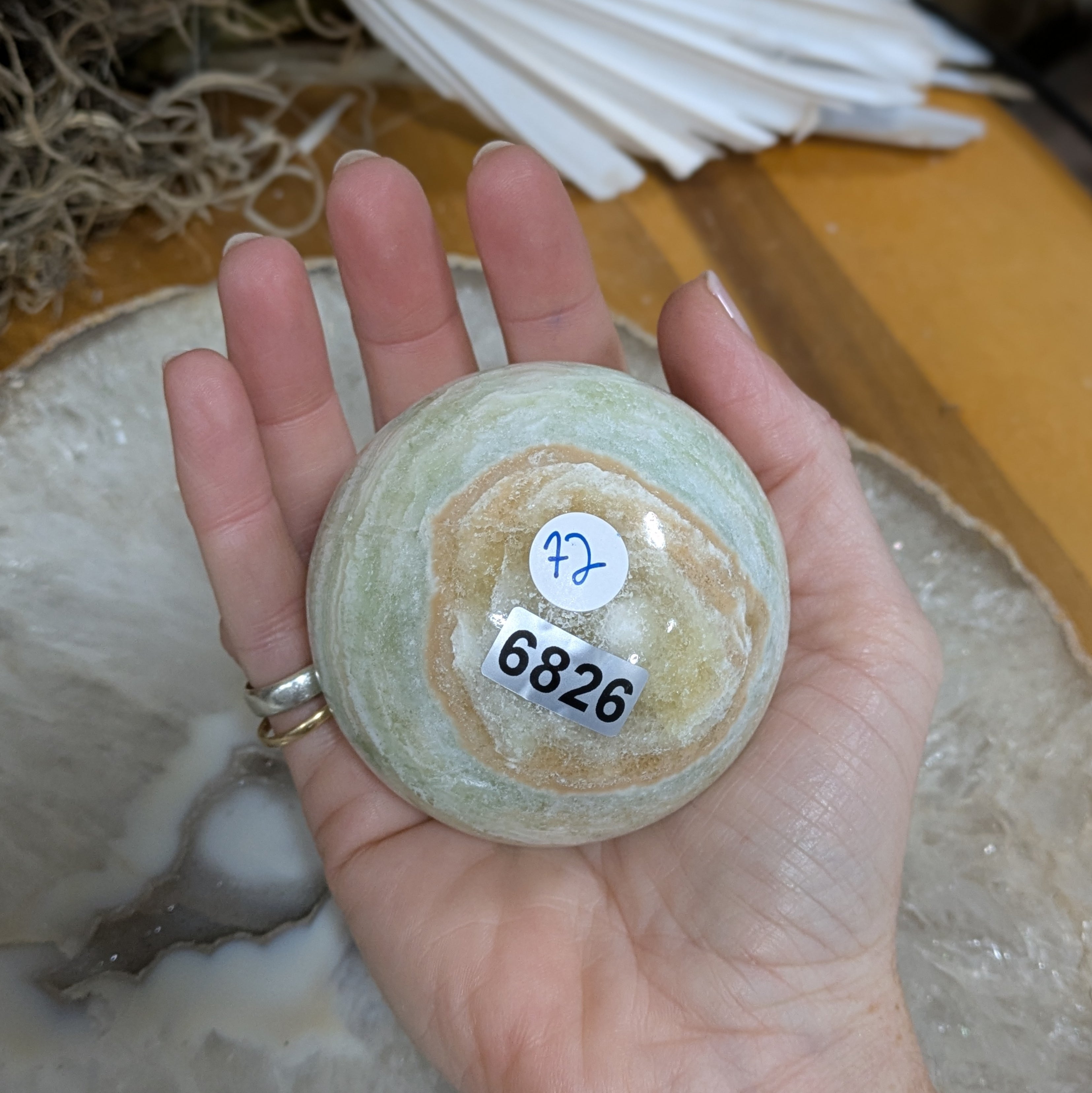 Caribbean Calcite Sphere Wild Alabaster