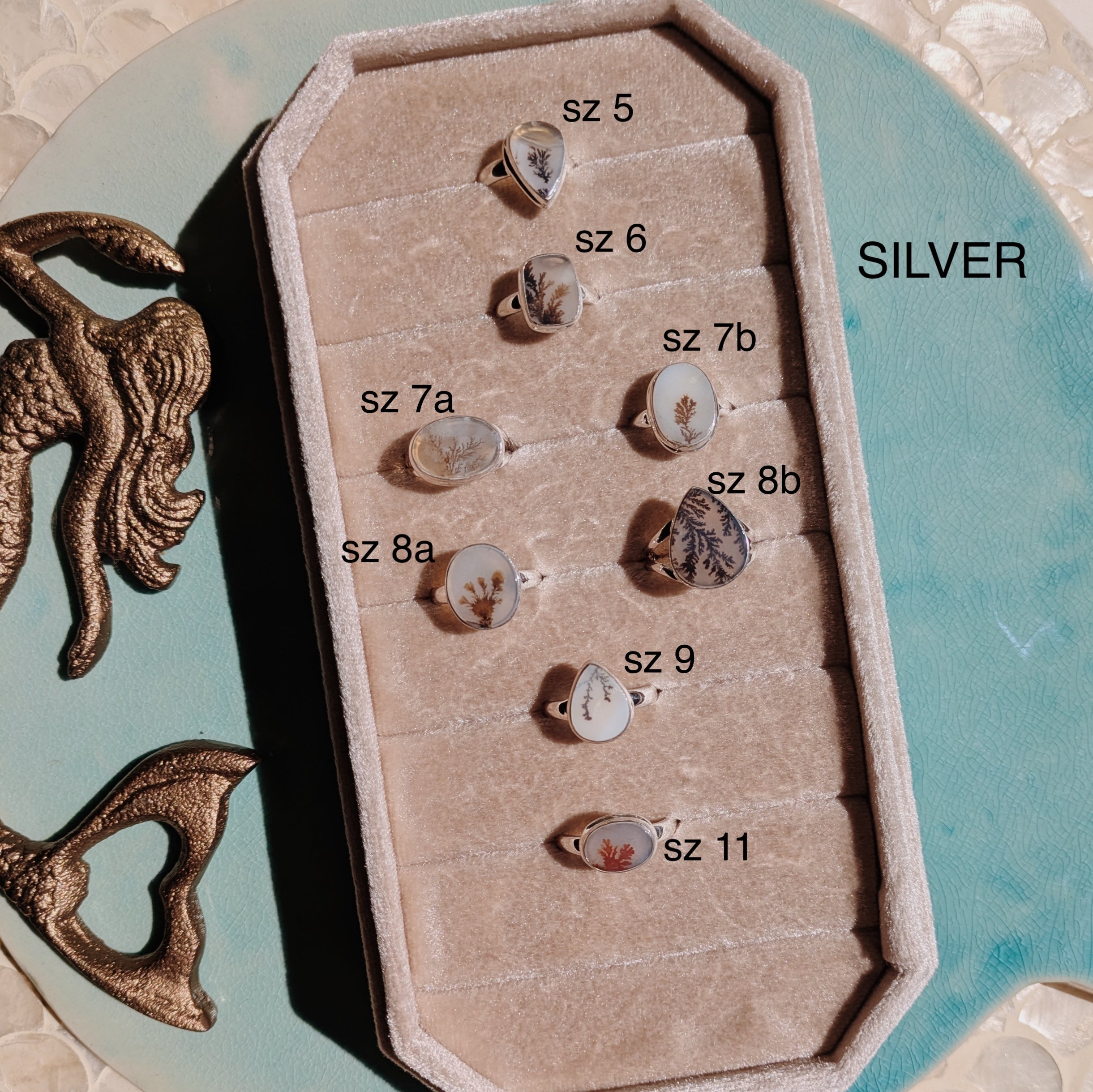 Scenic Dendritic Agate Rings | Gold or Silver