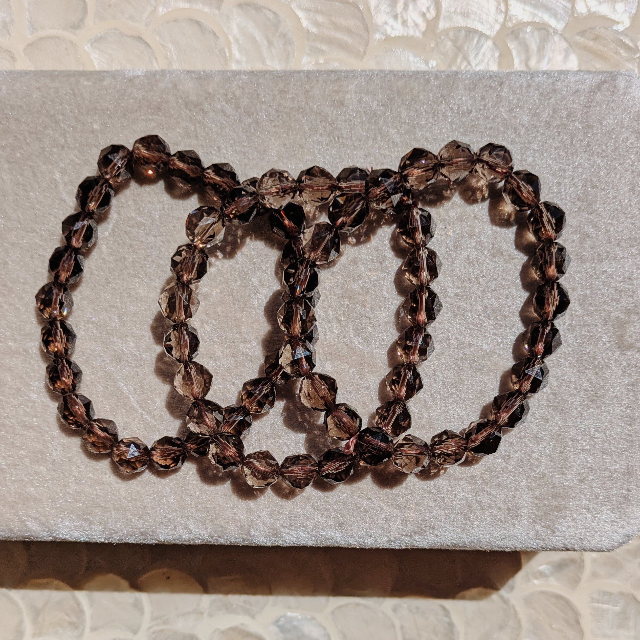 Smokey Quartz Faceted Bracelet