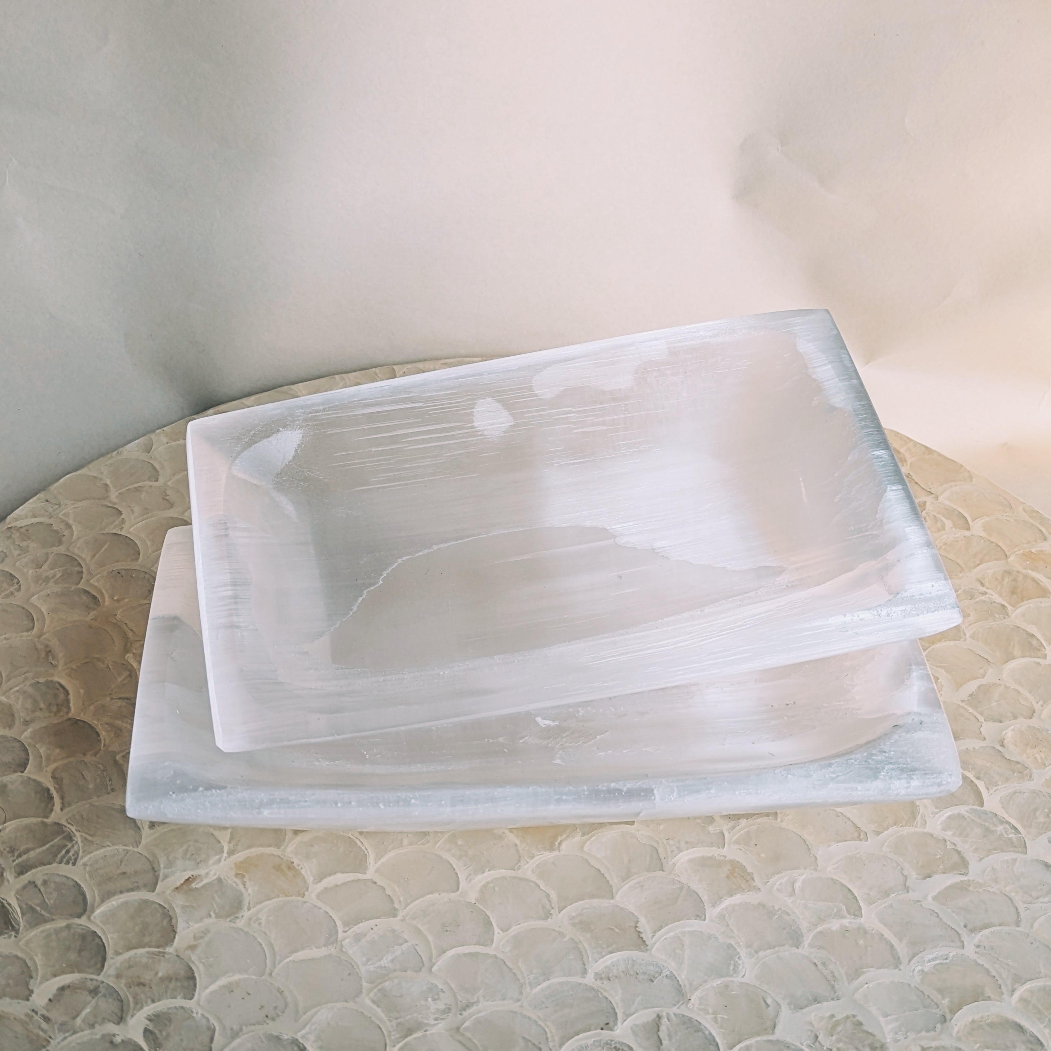 Polished Selenite Dish