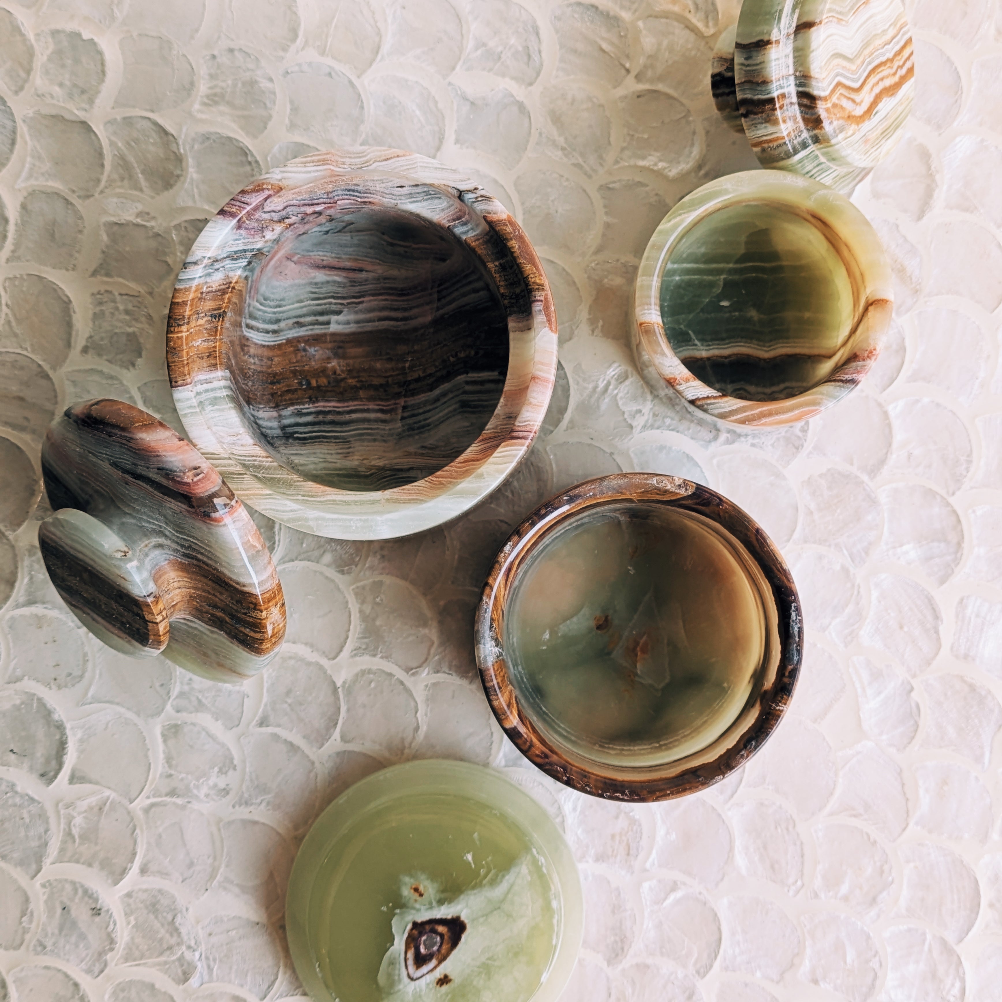 Green Onyx Trinket Jar with Lid