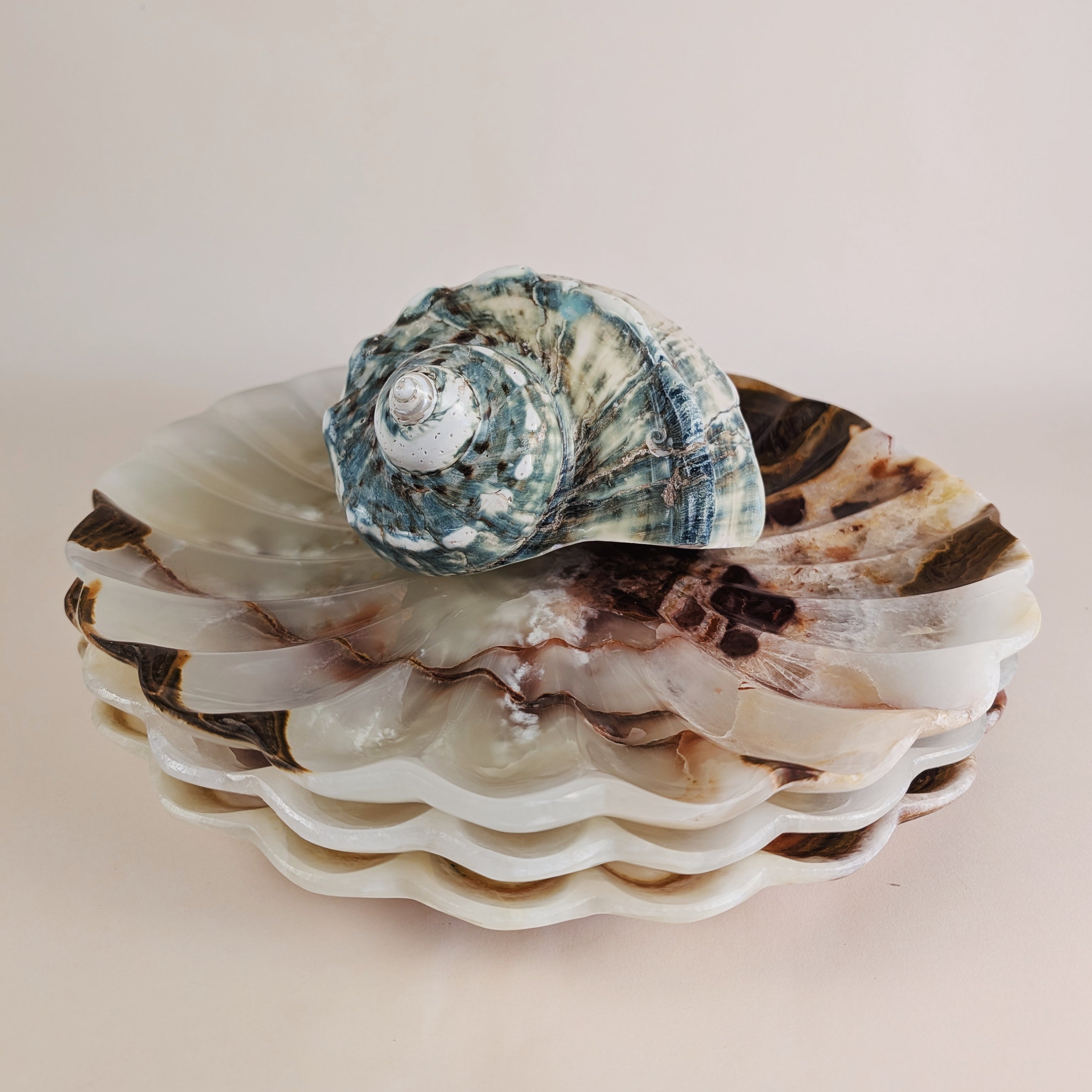 Green Onyx Scalloped Dish