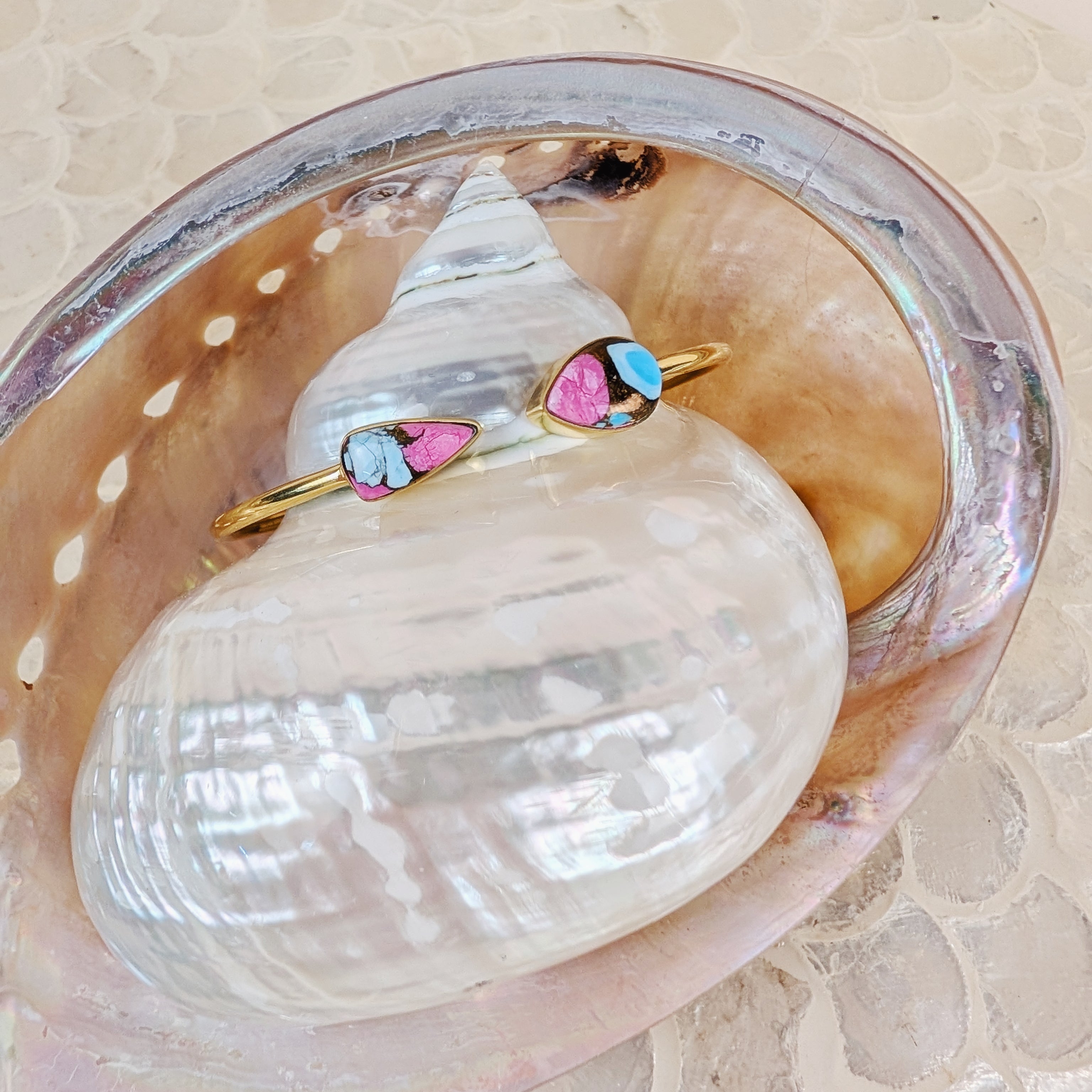 The Marina Cuff | Larimar + Dahlia Mohave Turquoise