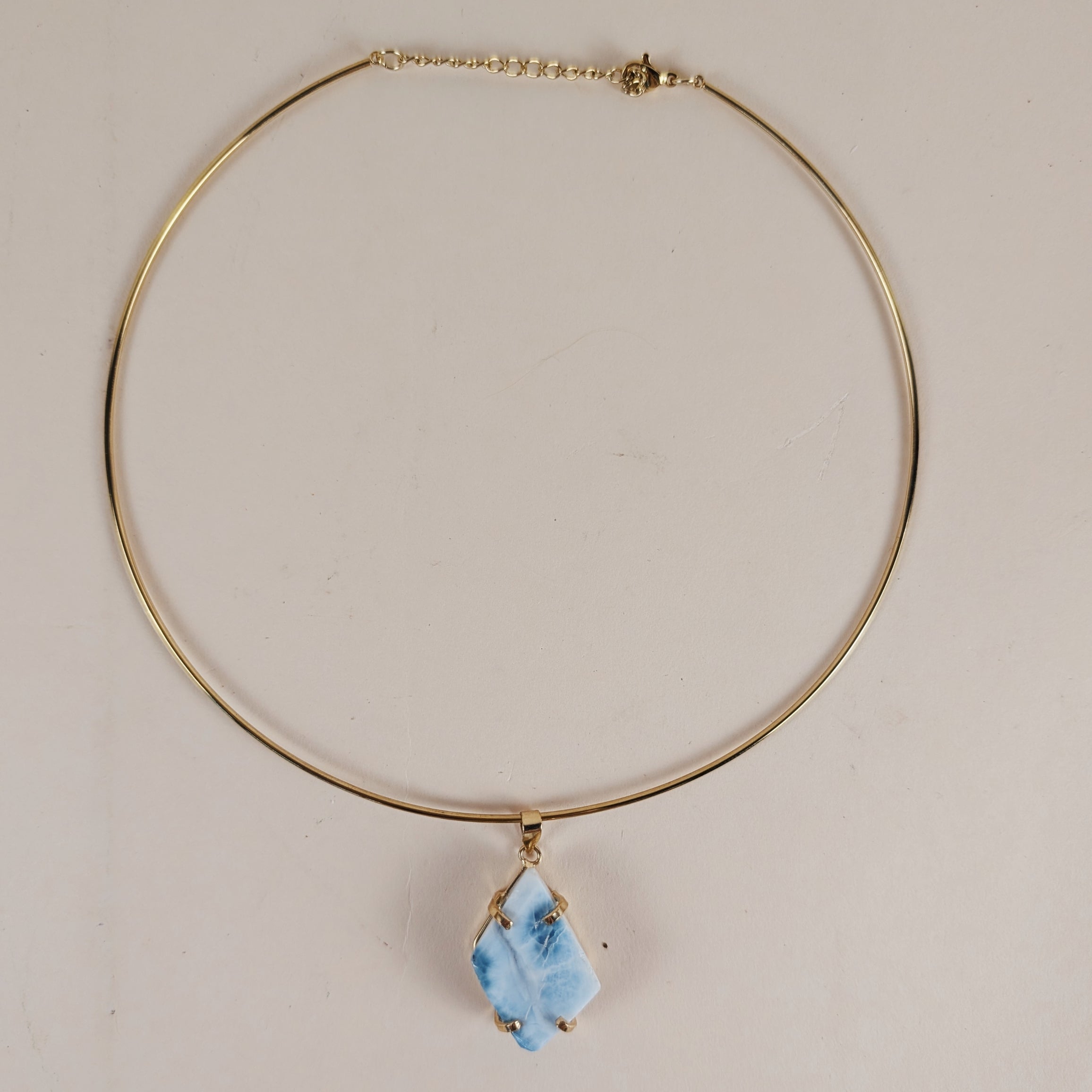 The Caspia Collar | Larimar + Kunzite + Pink Opal + Pearl