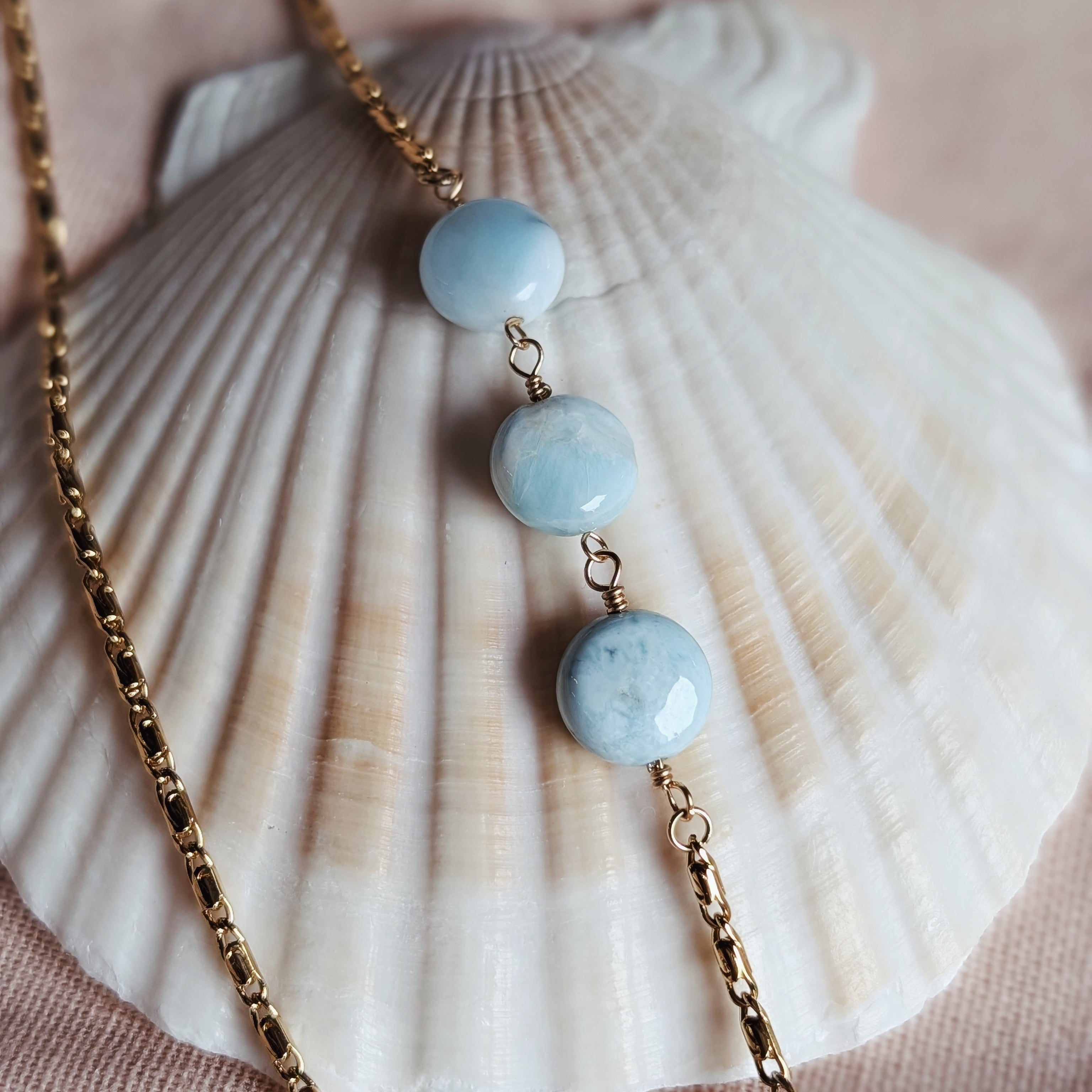 The Sabine Necklace | Moonstone & Larimar