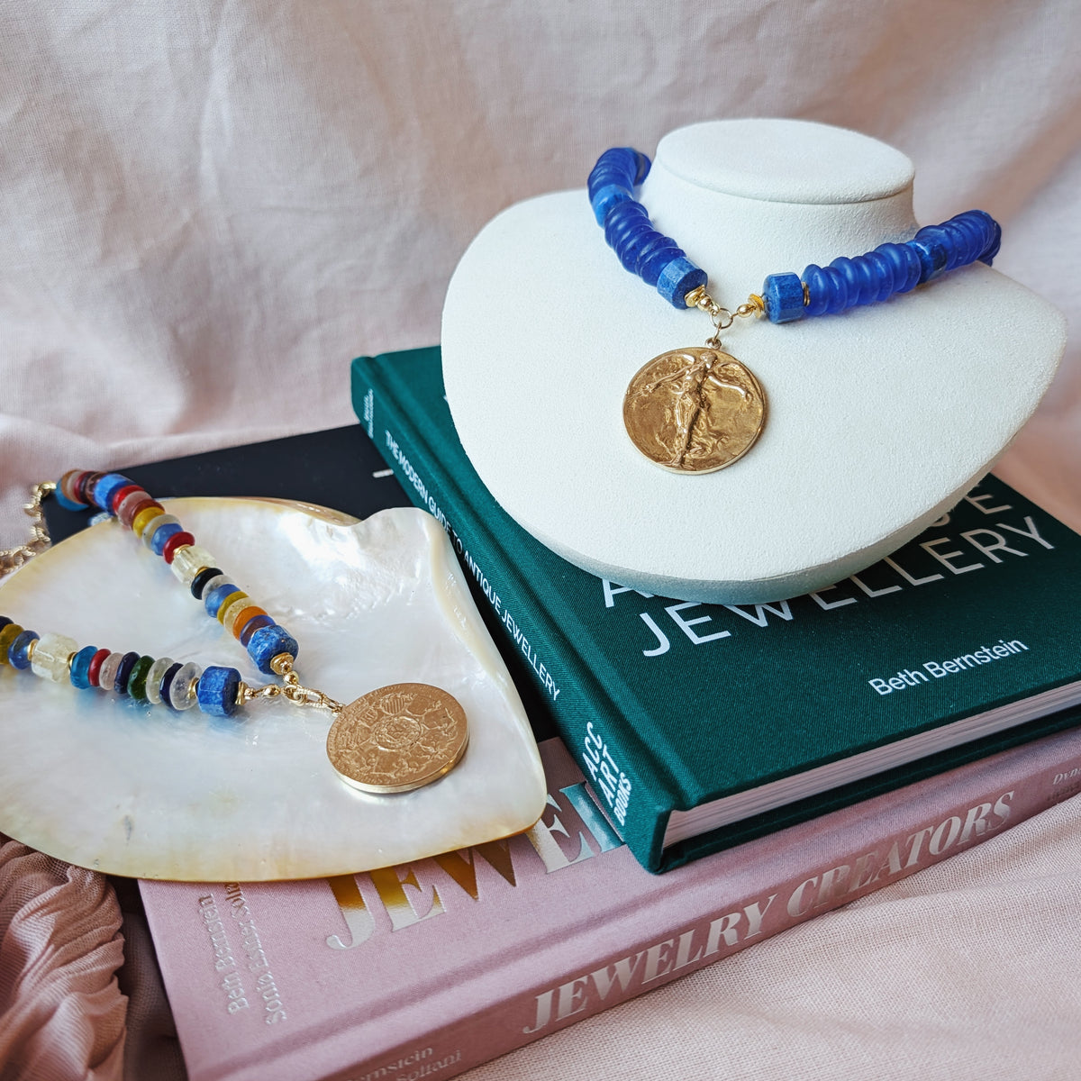 The Thea Necklace | Mediterranean Glass + Lapis