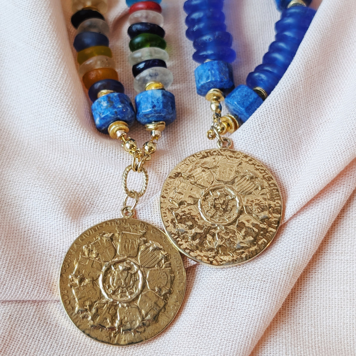 The Thea Necklace | Mediterranean Glass + Lapis