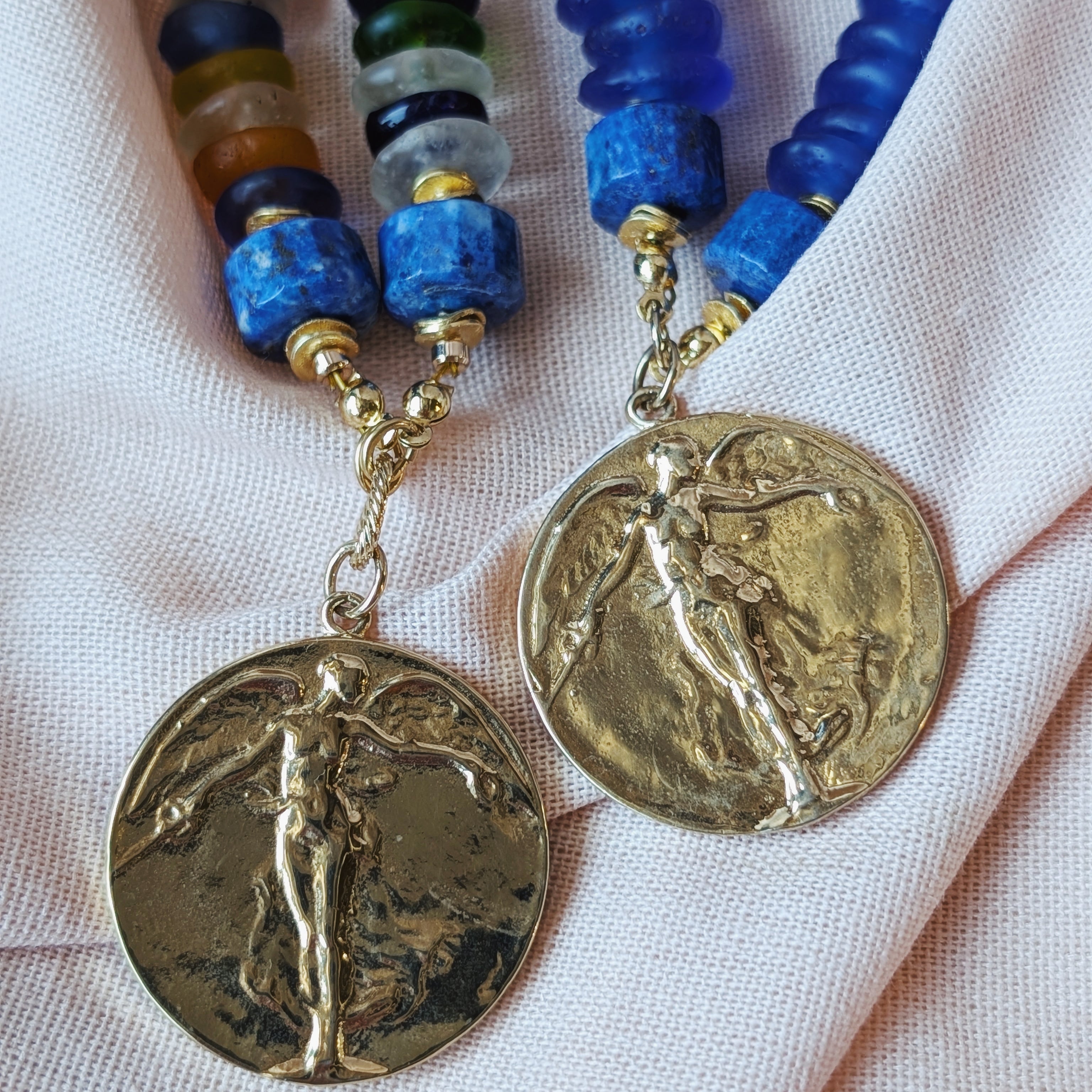 The Thea Necklace | Mediterranean Glass + Lapis