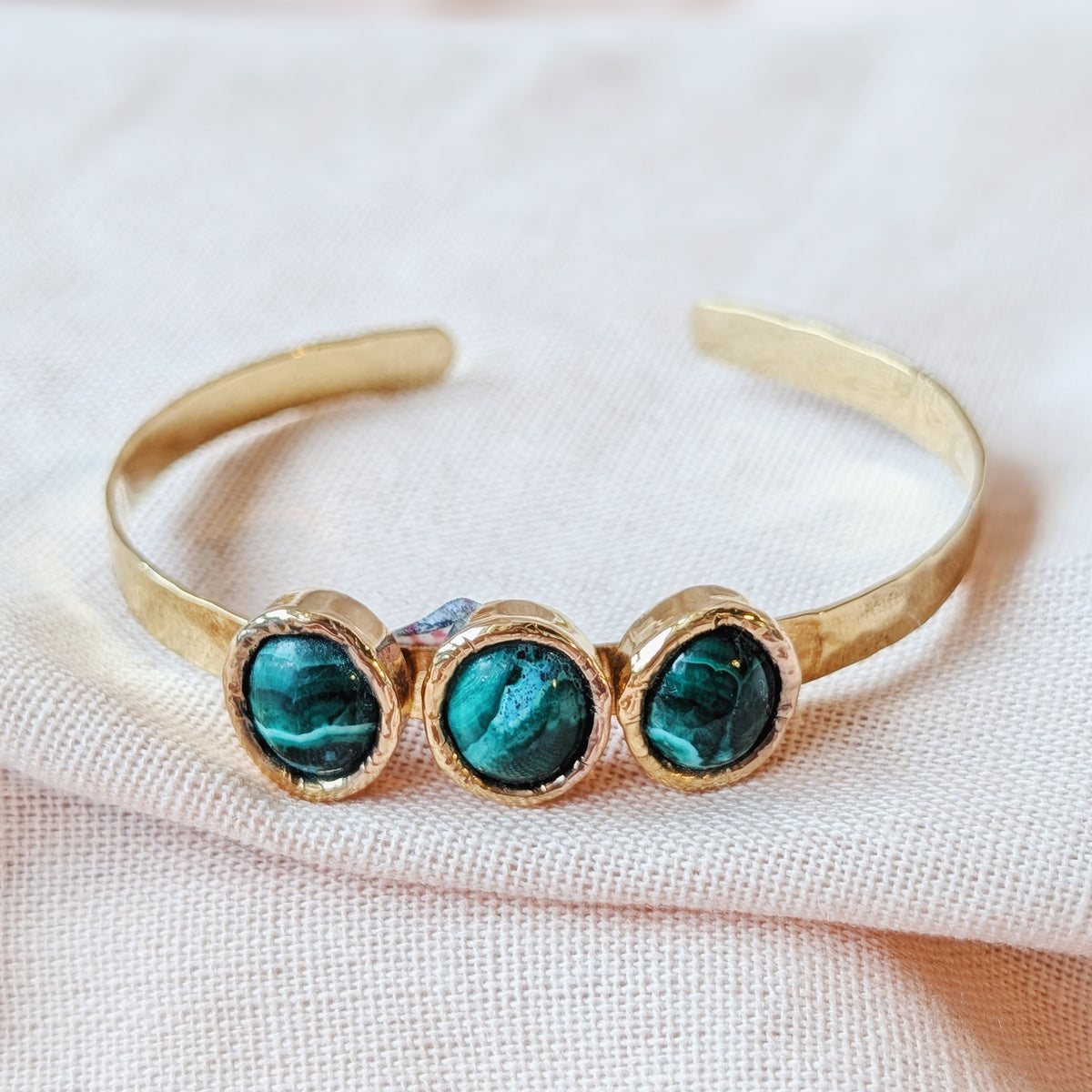 The Lucia Cuff | Moonstone, Lapis Lazuli, Malachite + Sapphire