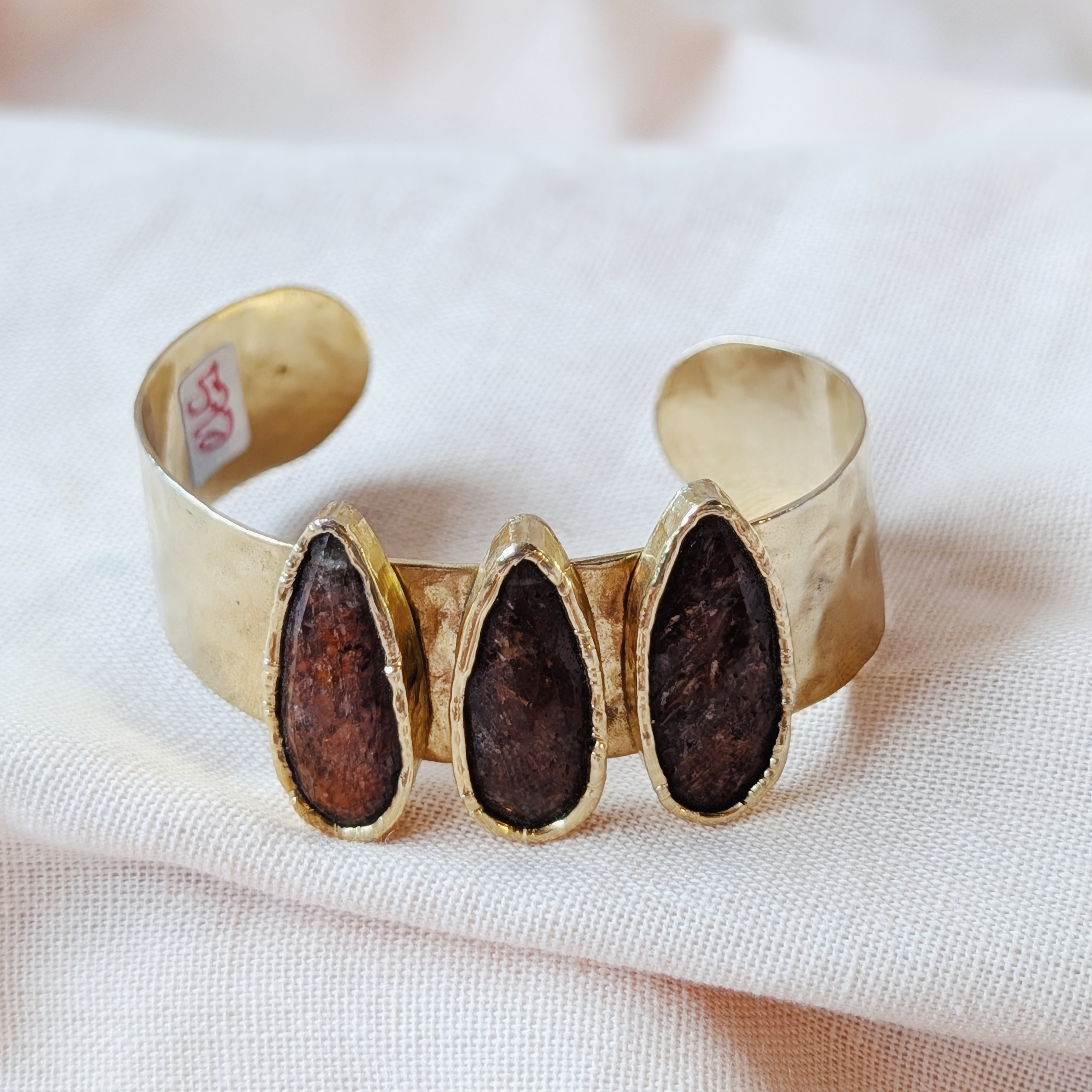The Lucia Cuff | Moonstone, Lapis Lazuli, Malachite + Sapphire