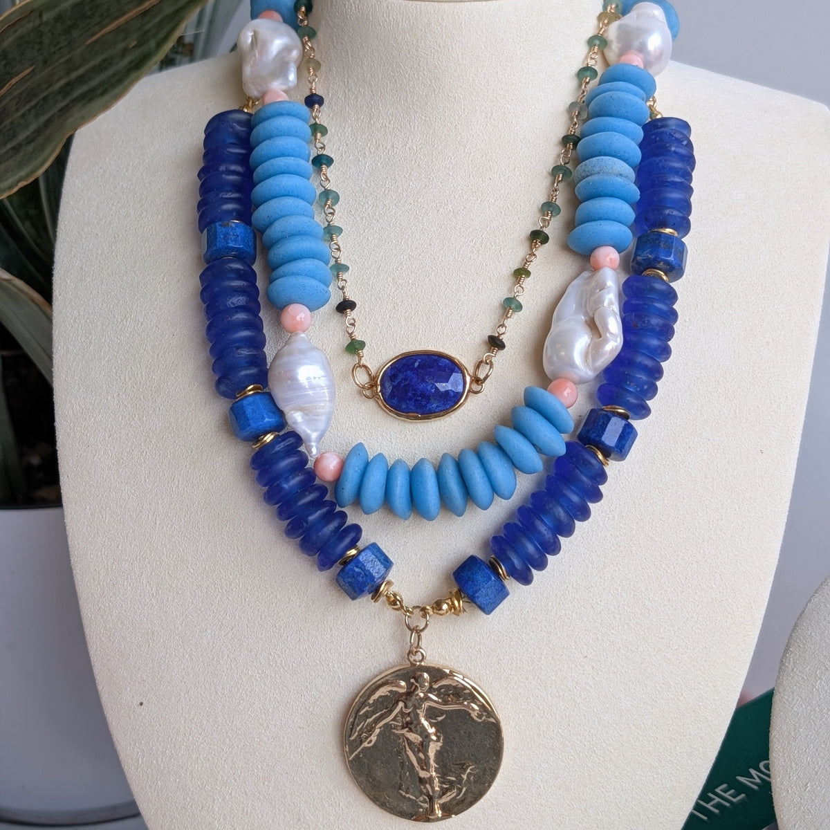 The Thea Necklace | Mediterranean Glass + Lapis