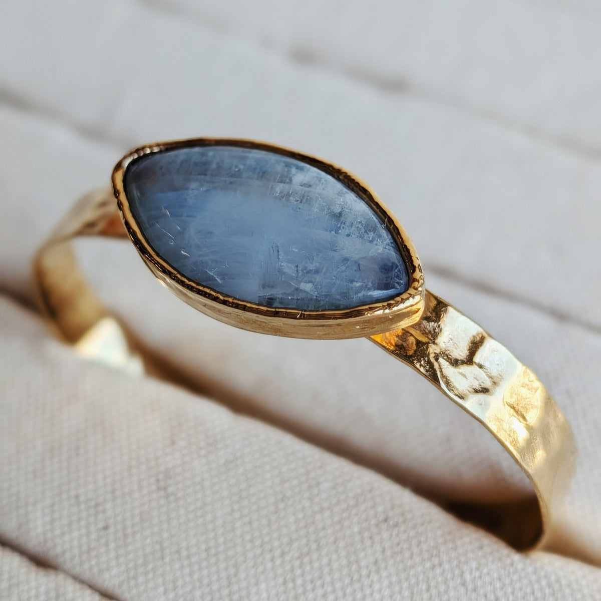 The Lucia Cuff | Moonstone, Lapis Lazuli, Malachite + Sapphire
