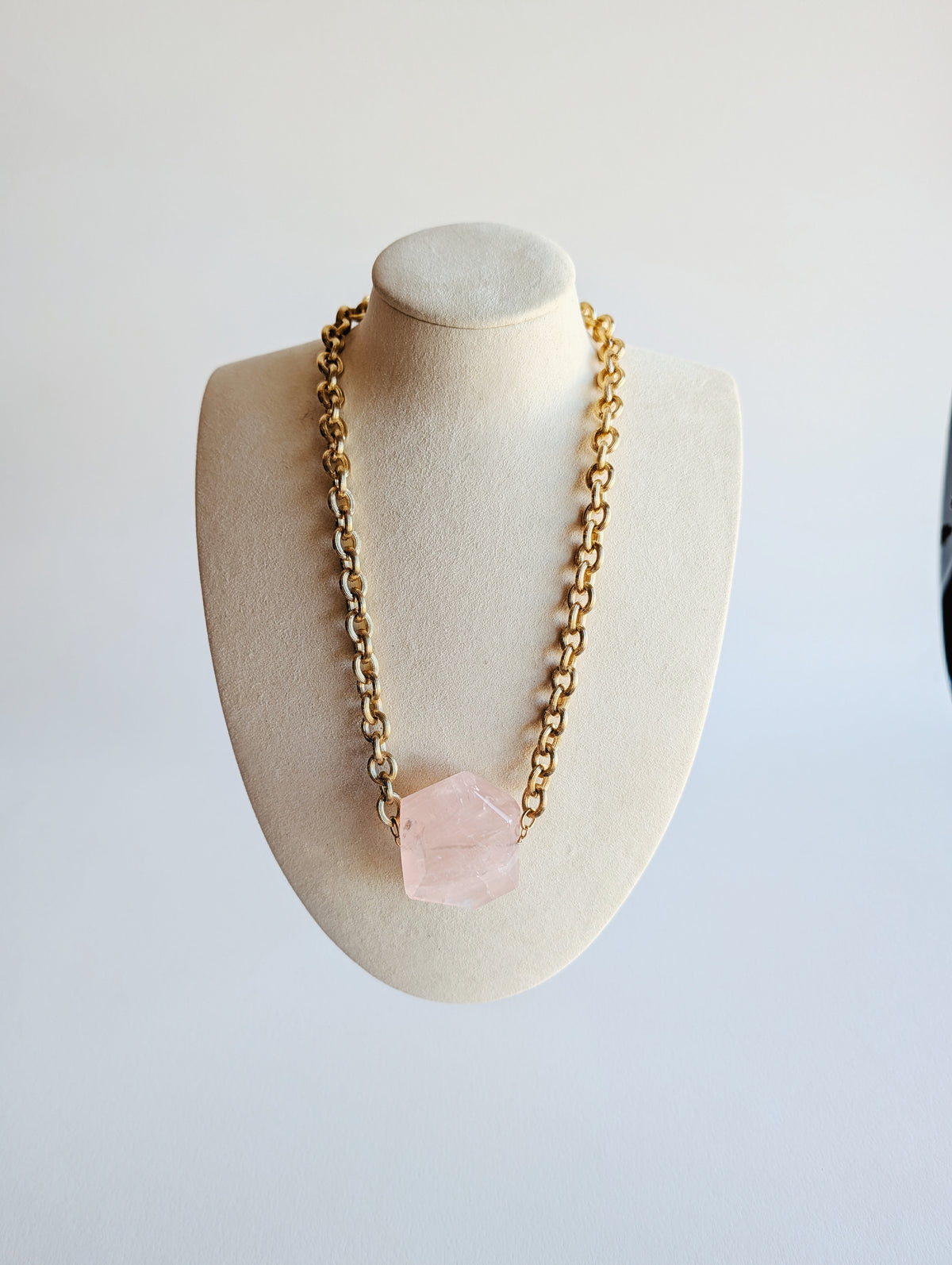 The Lennox Necklace | Rose Quartz + Clear Quartz