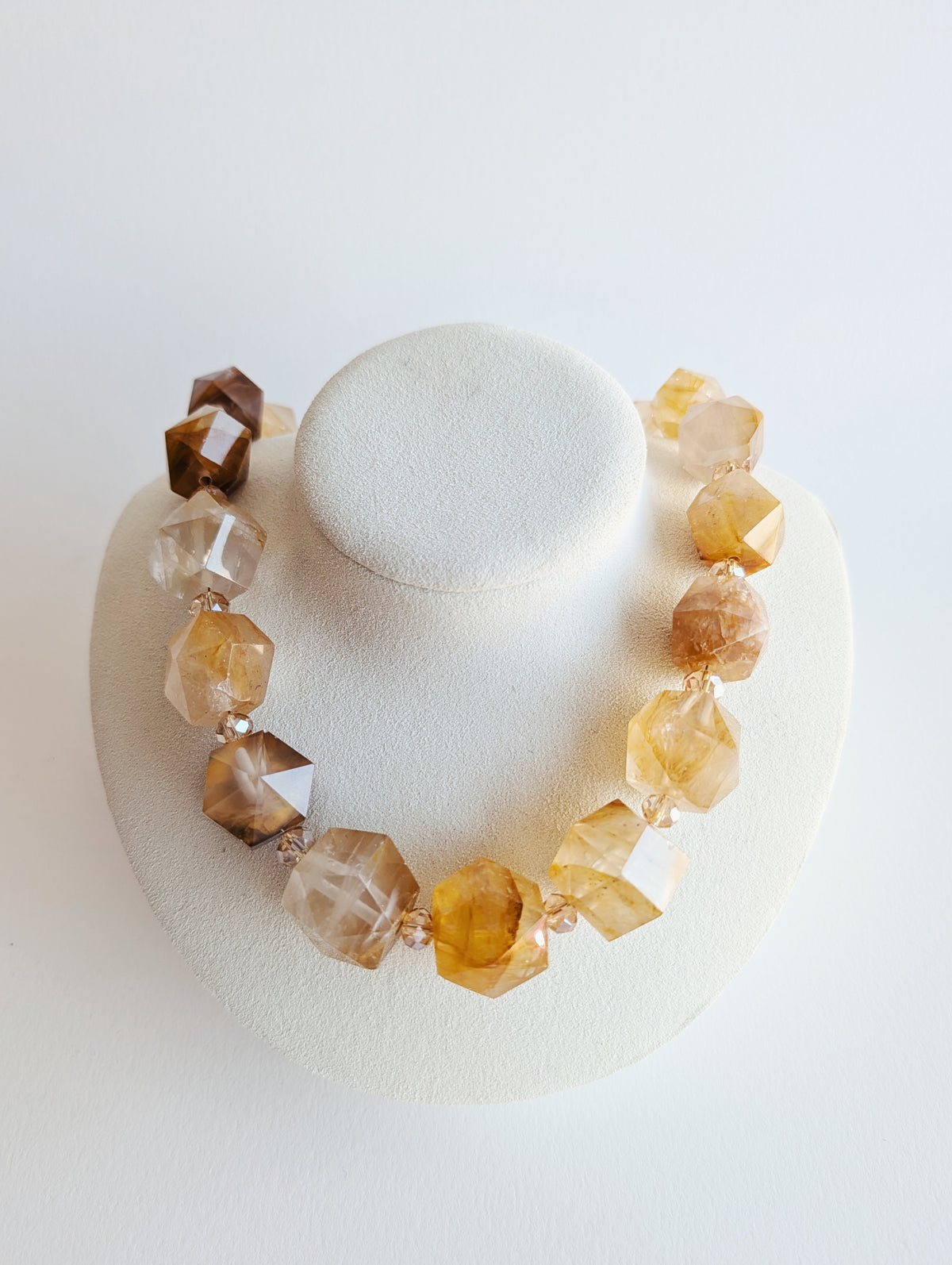 The Sloane Necklace | Golden Healer + Rose Quartz