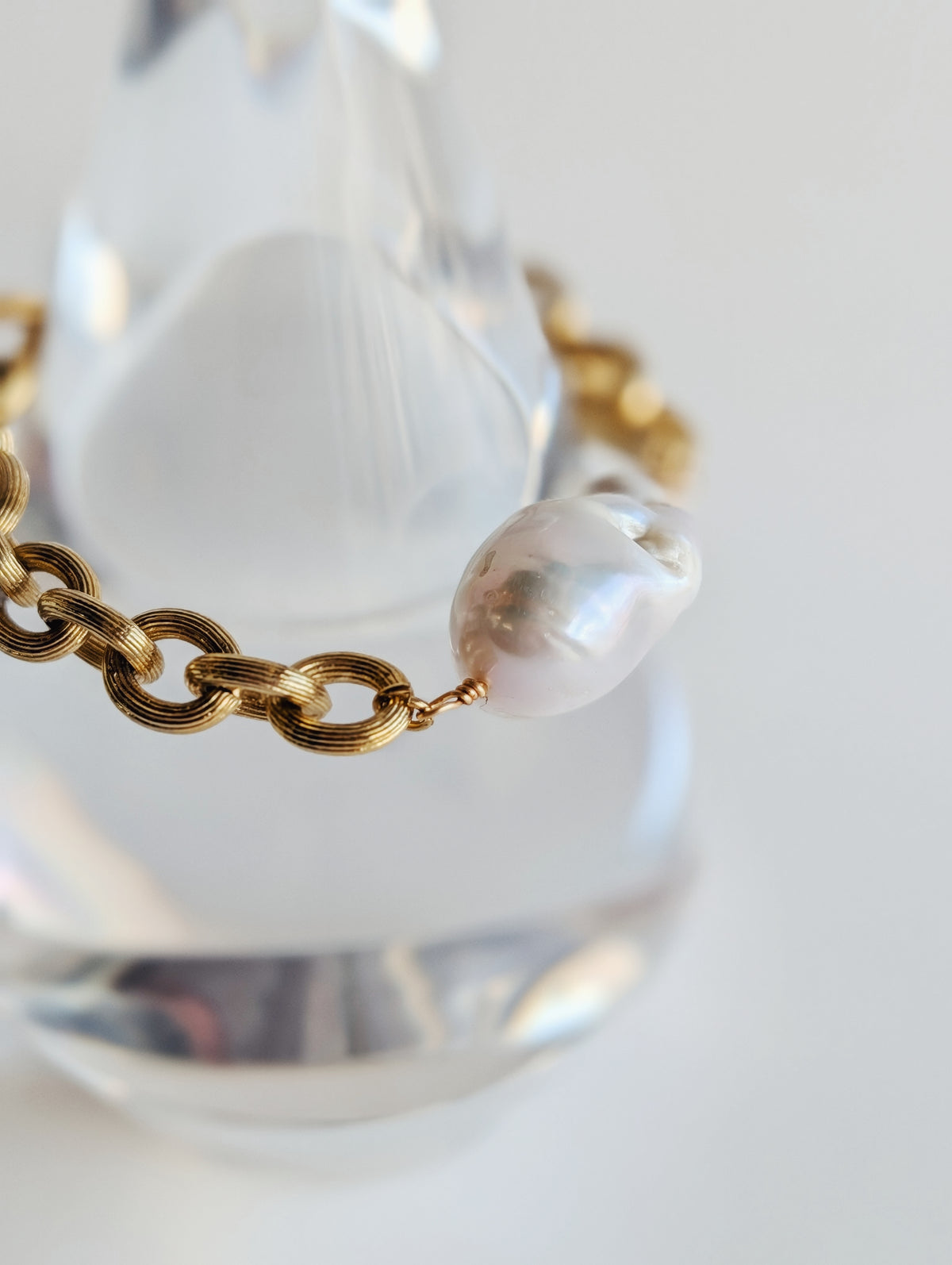The Relic Bracelet | Clear Quartz + Pearl