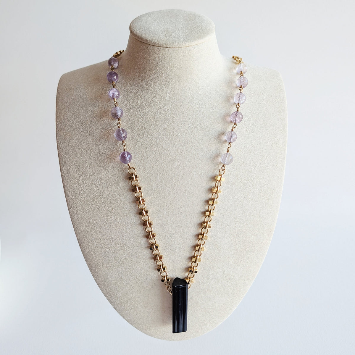 The McMillan Necklace | Black Tourmaline + Gemstone