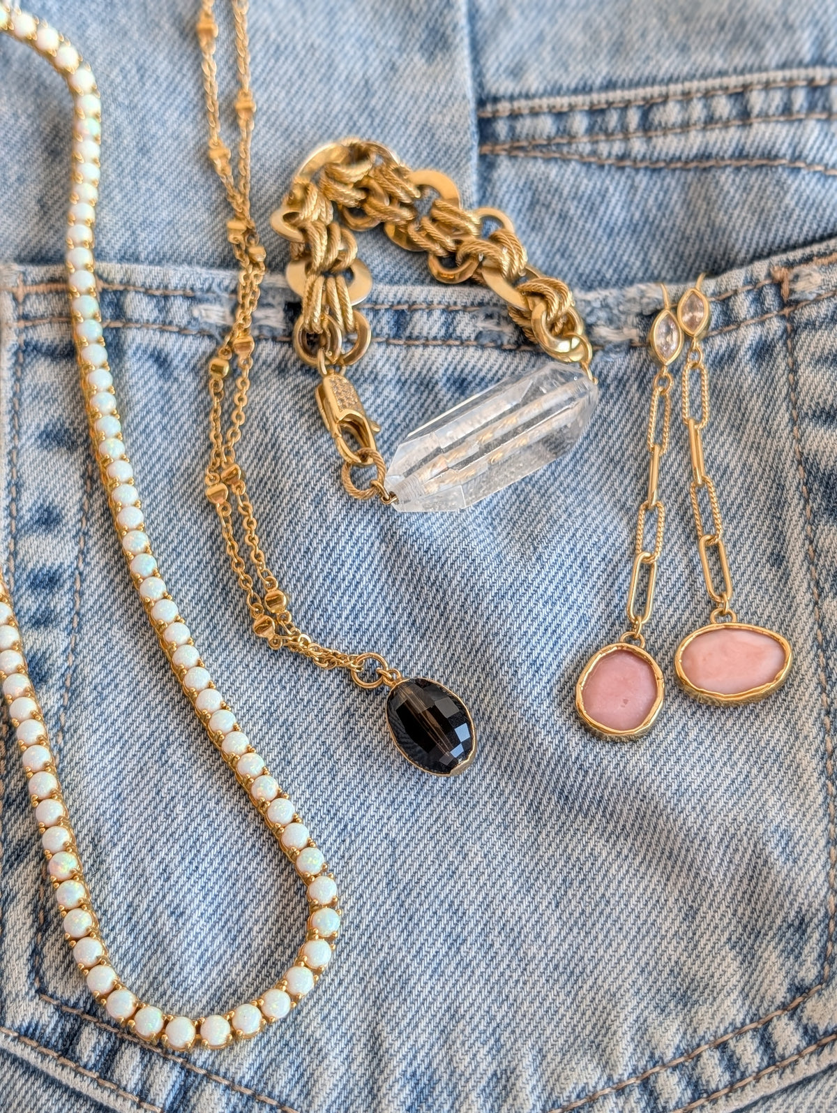The Relic Bracelet | Clear Quartz + Pearl