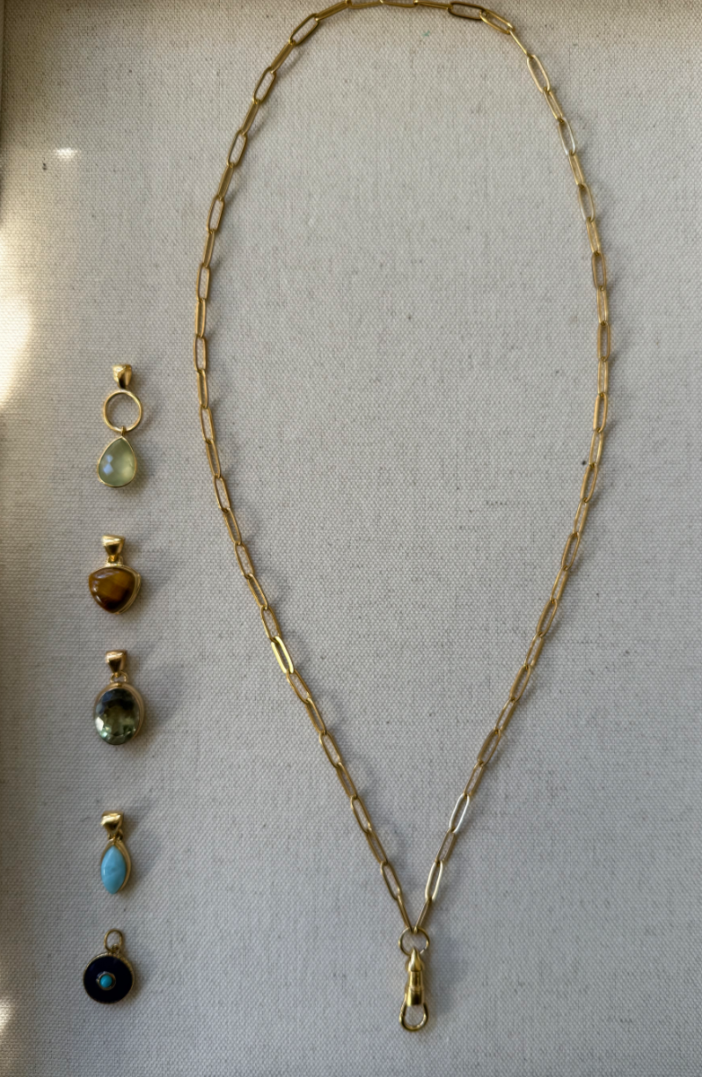 Paperclip Chain Charm  Necklace