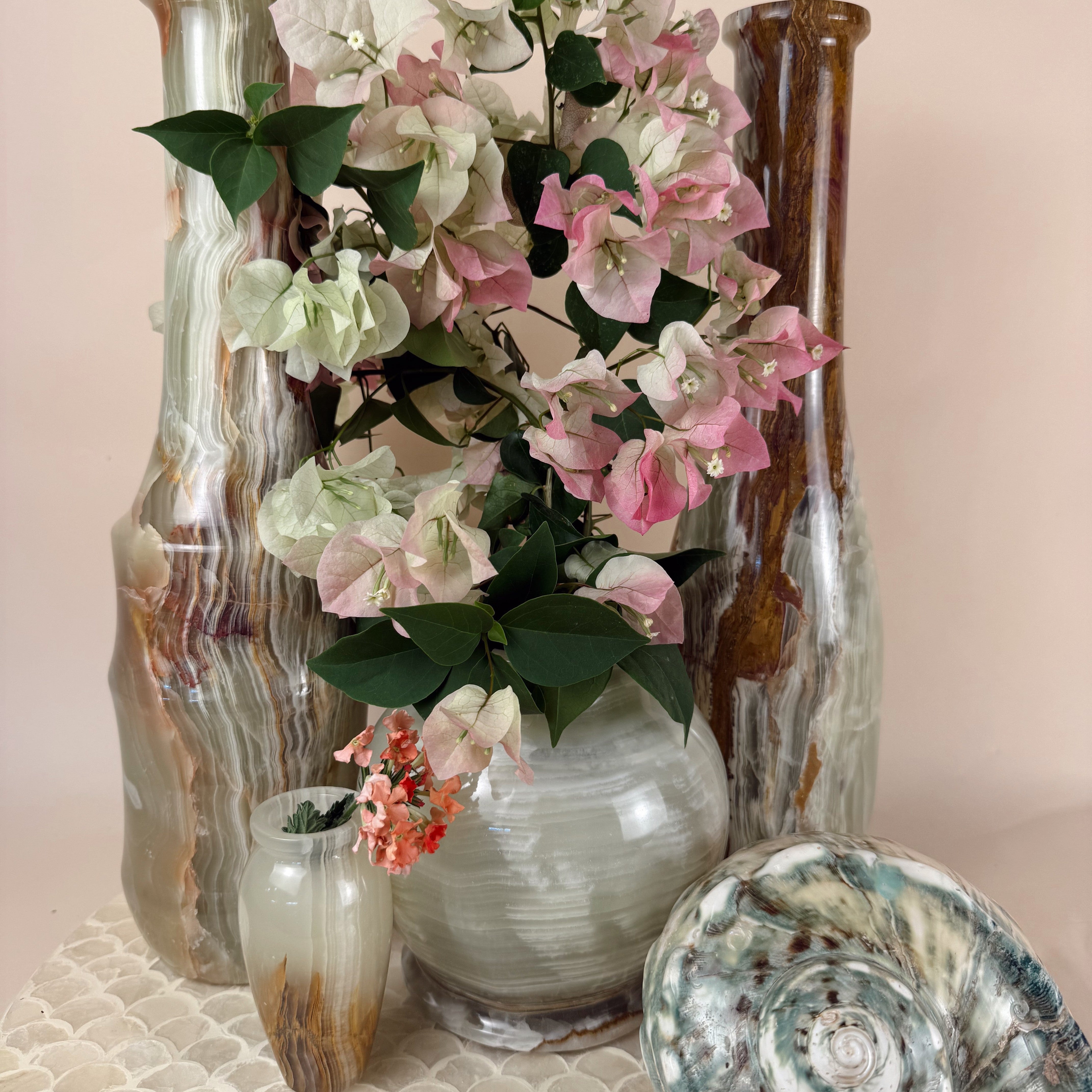 Green Onyx Vases