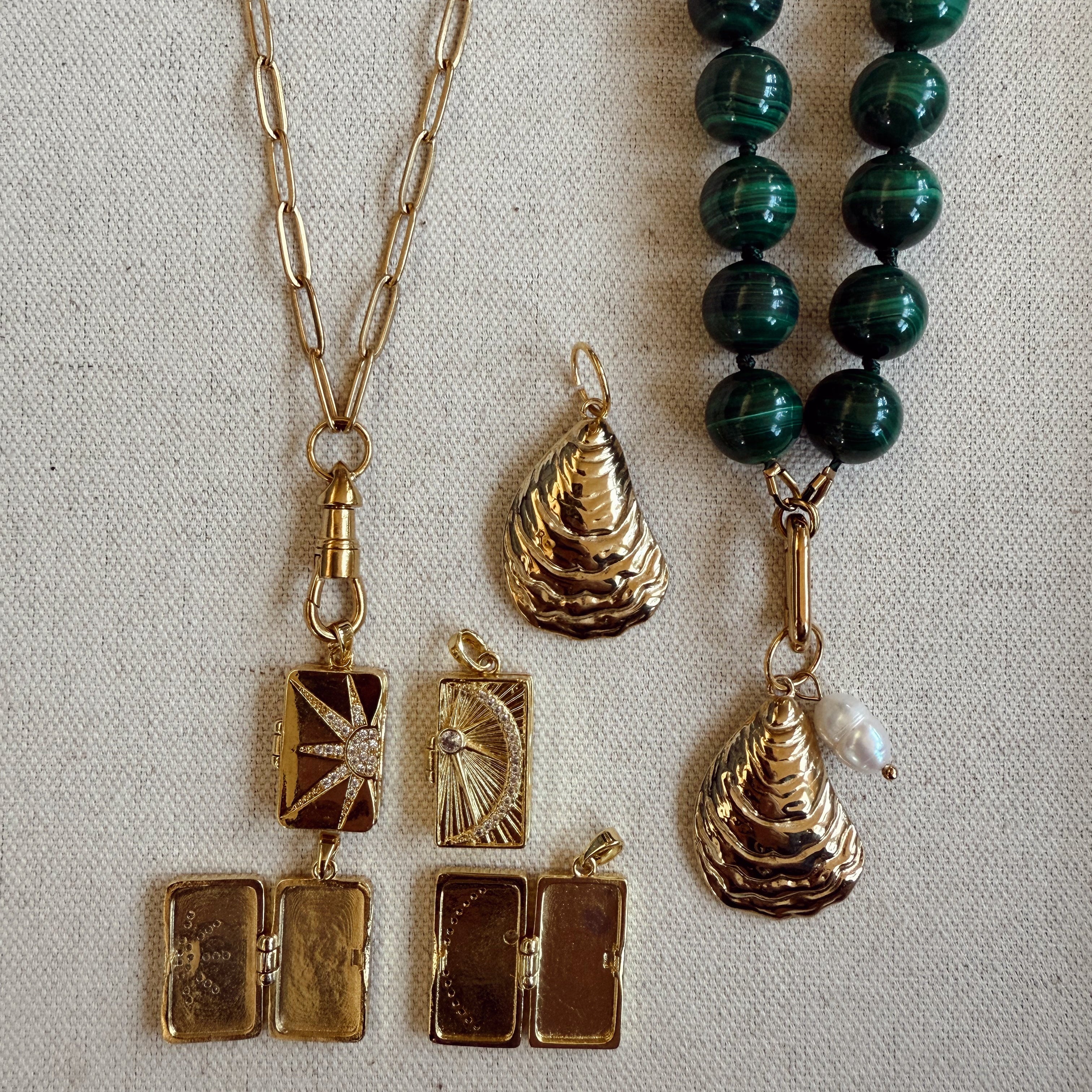 Gold Plated Charm Locket – Sol or Luna