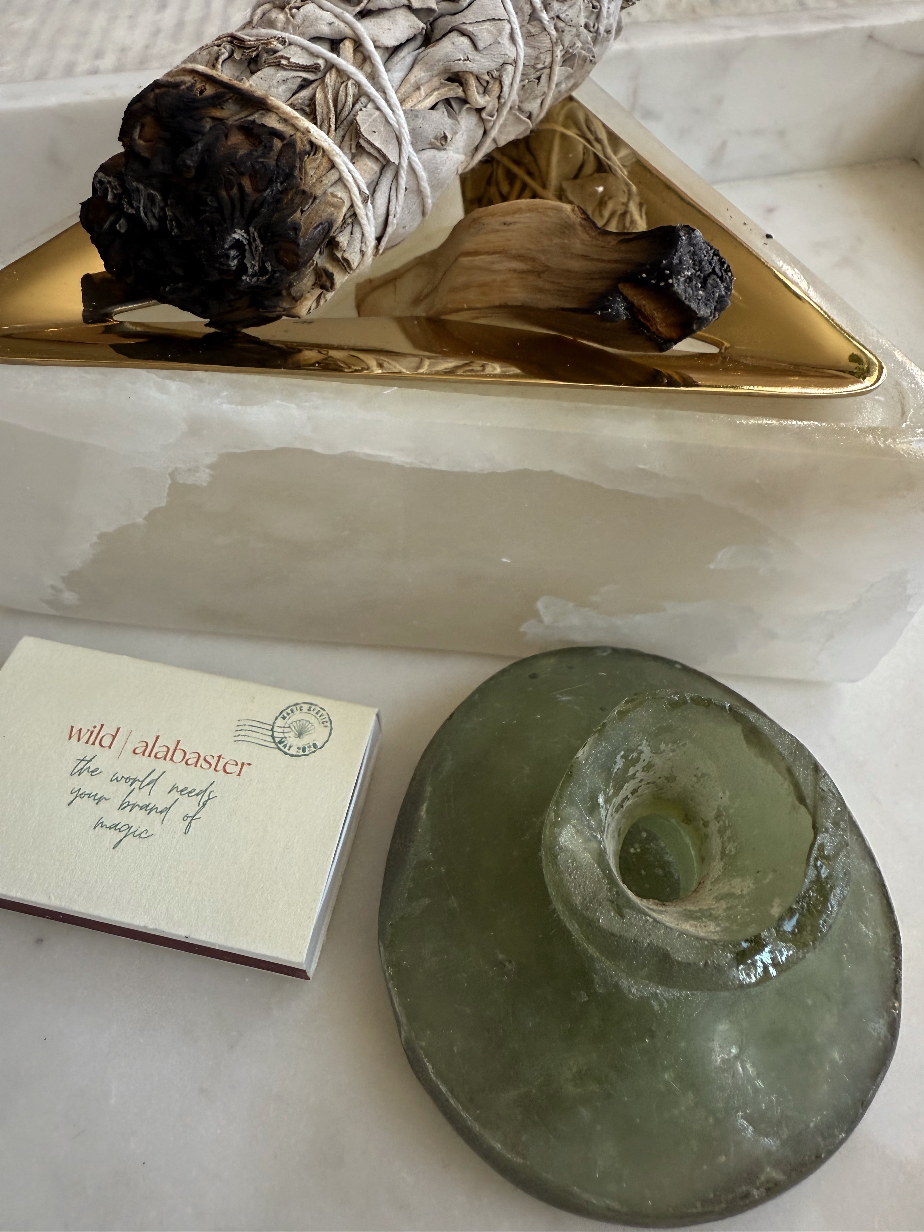 Alabaster Starfall Palo Santo Holders