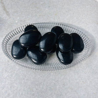Intuitively Chosen Shungite Palm Stone Wild Alabaster