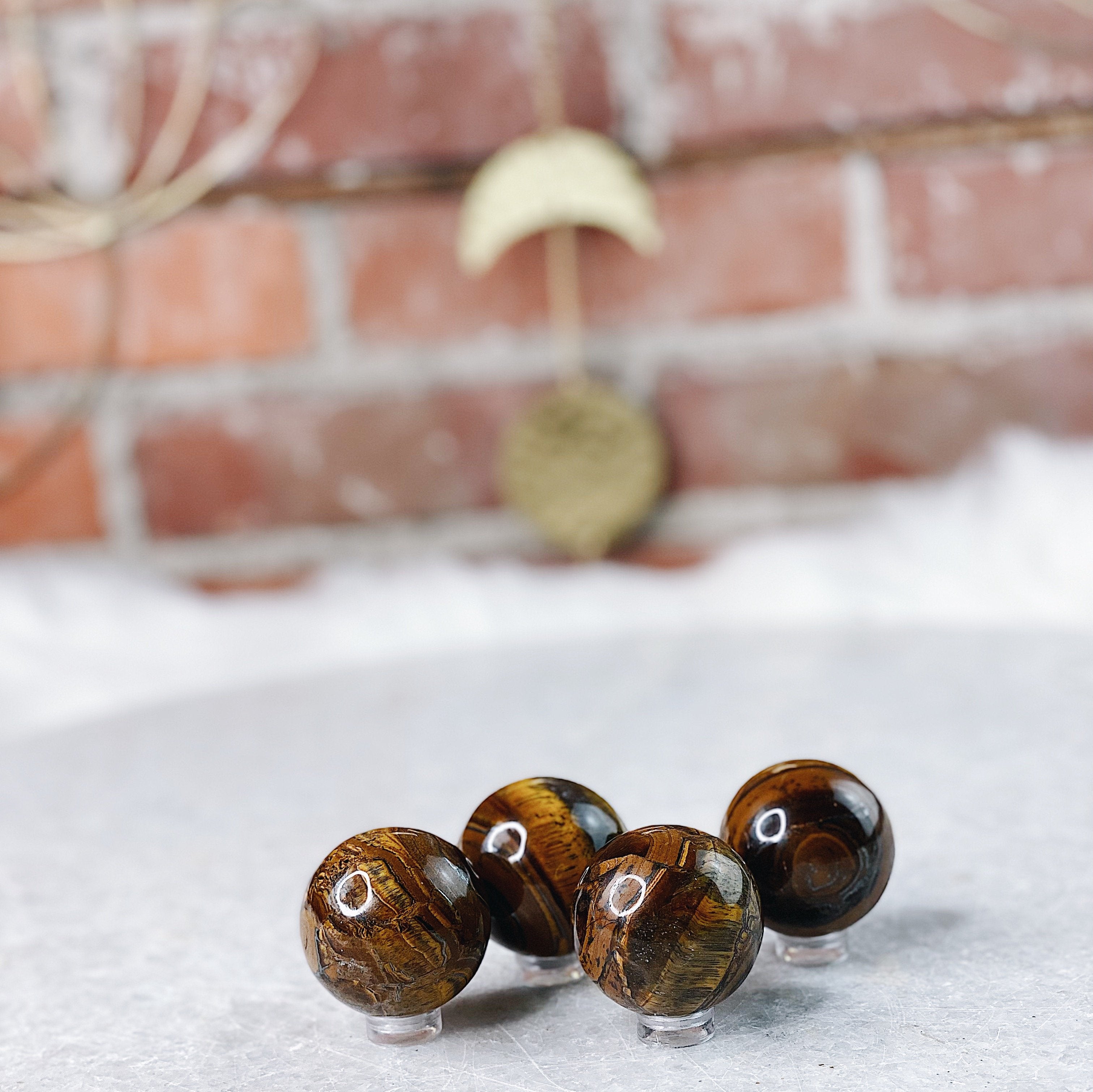 Intuitively Chosen Tiger’s Eye Sphere Wild Alabaster